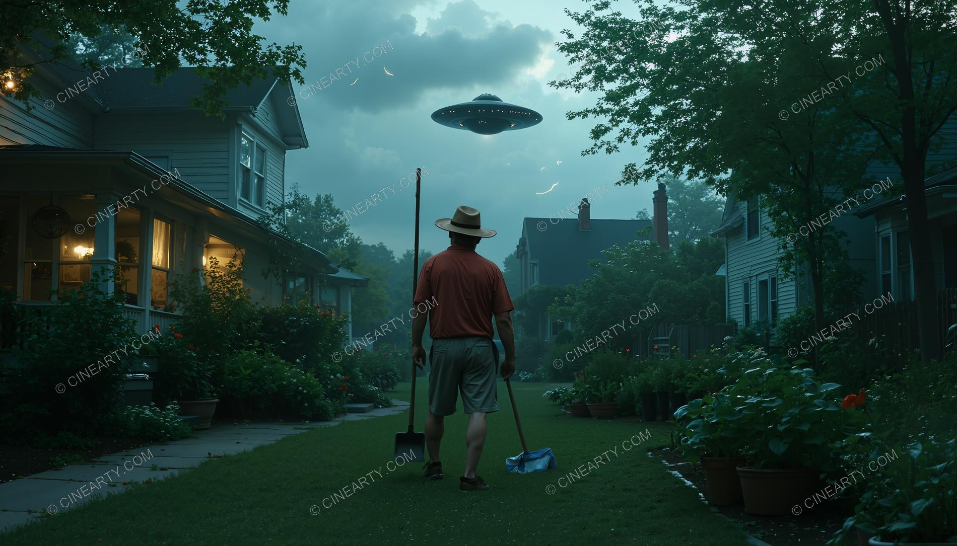 Flying Saucer and a Grandparent Avid Gardener 80756