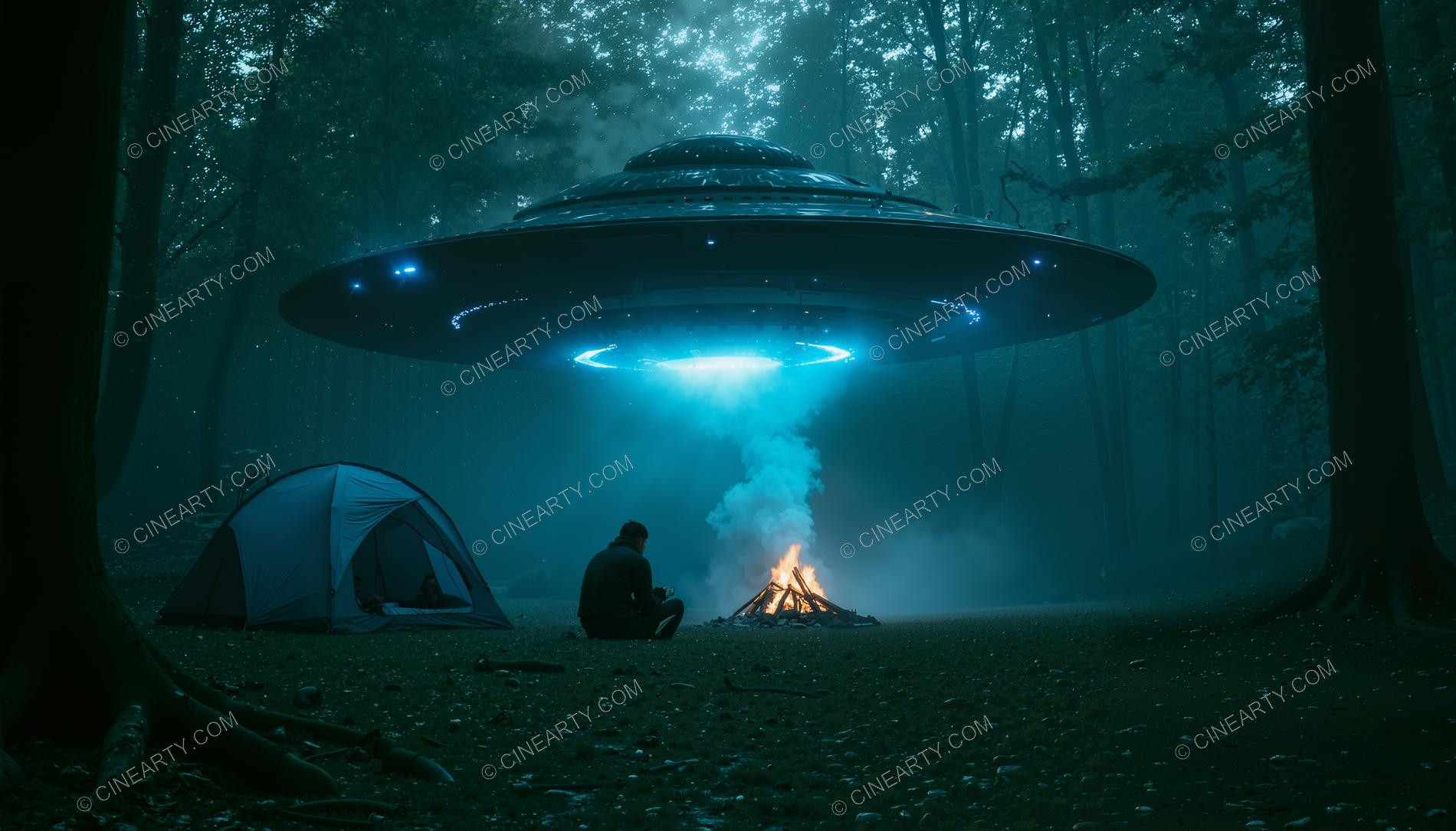 Tourists and Flying Saucer 24481