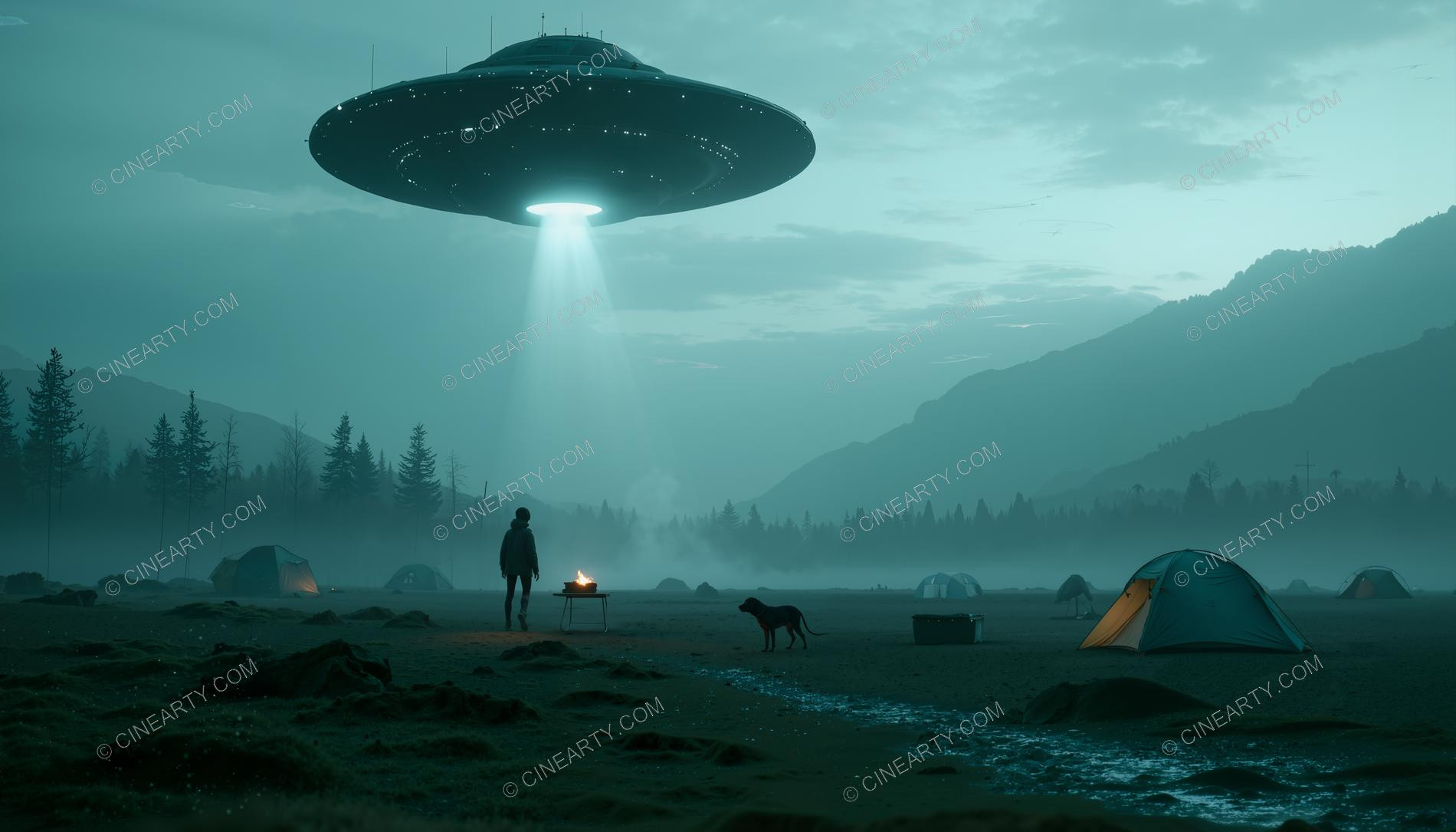 Tourists and Flying Saucer 86678