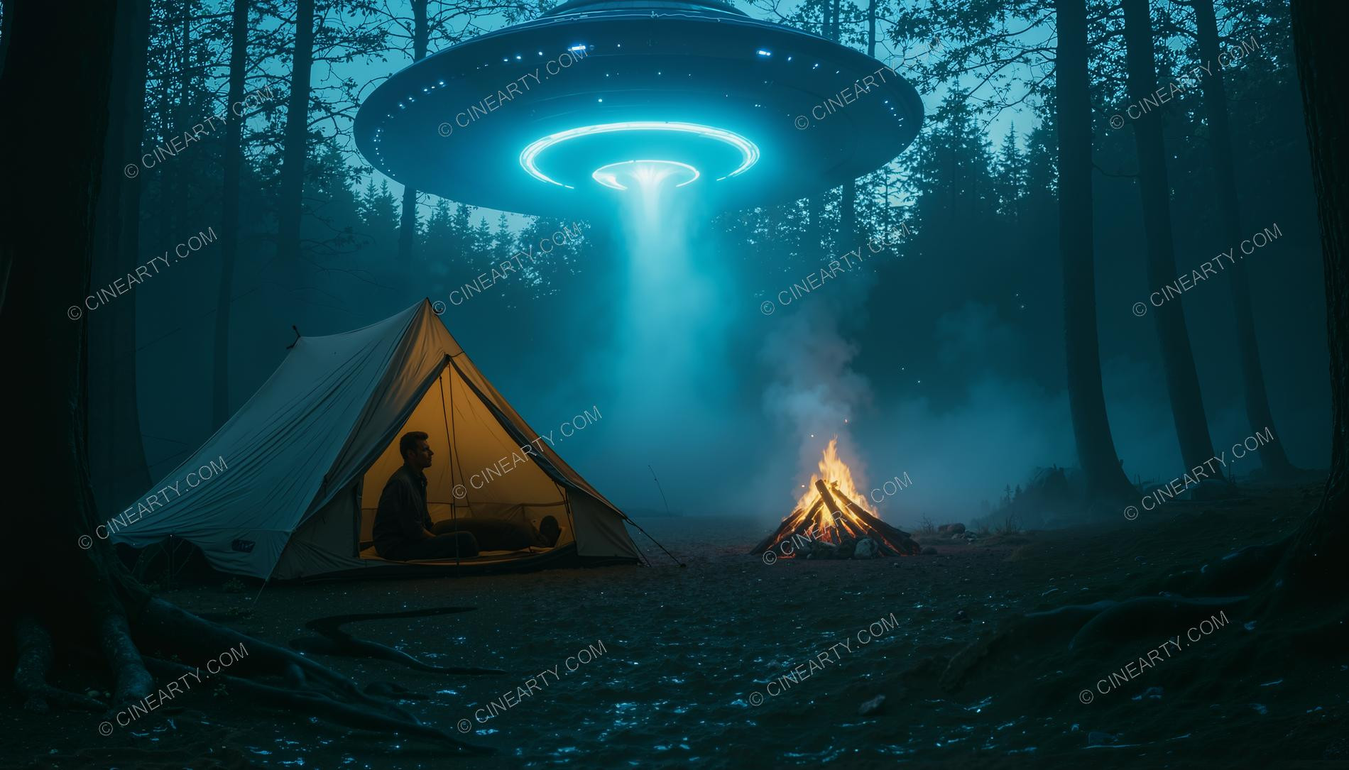 Tourists and Flying Saucer 18985