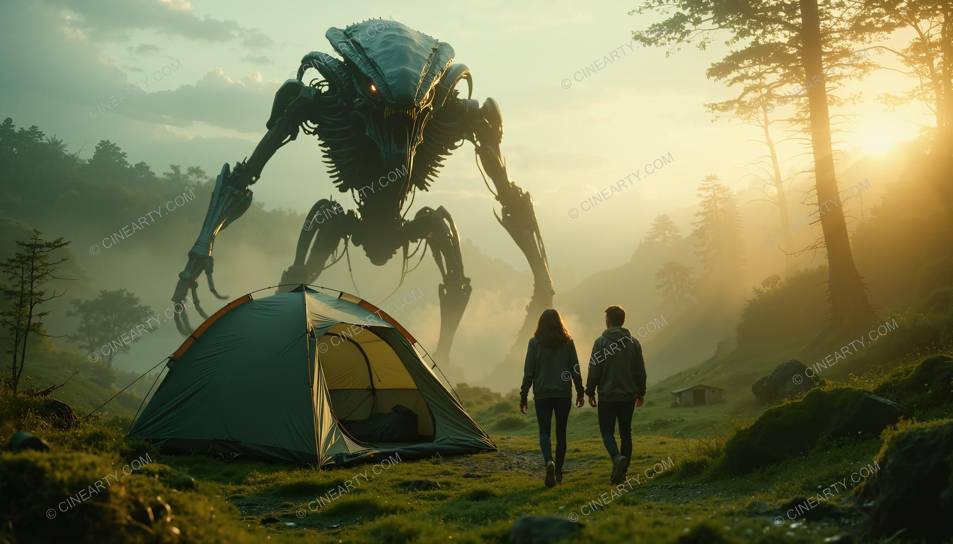 Tourists and the Alien Bio-Robot 01705