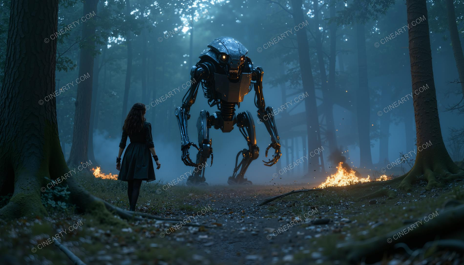 Tourists and the Alien Robot 00457