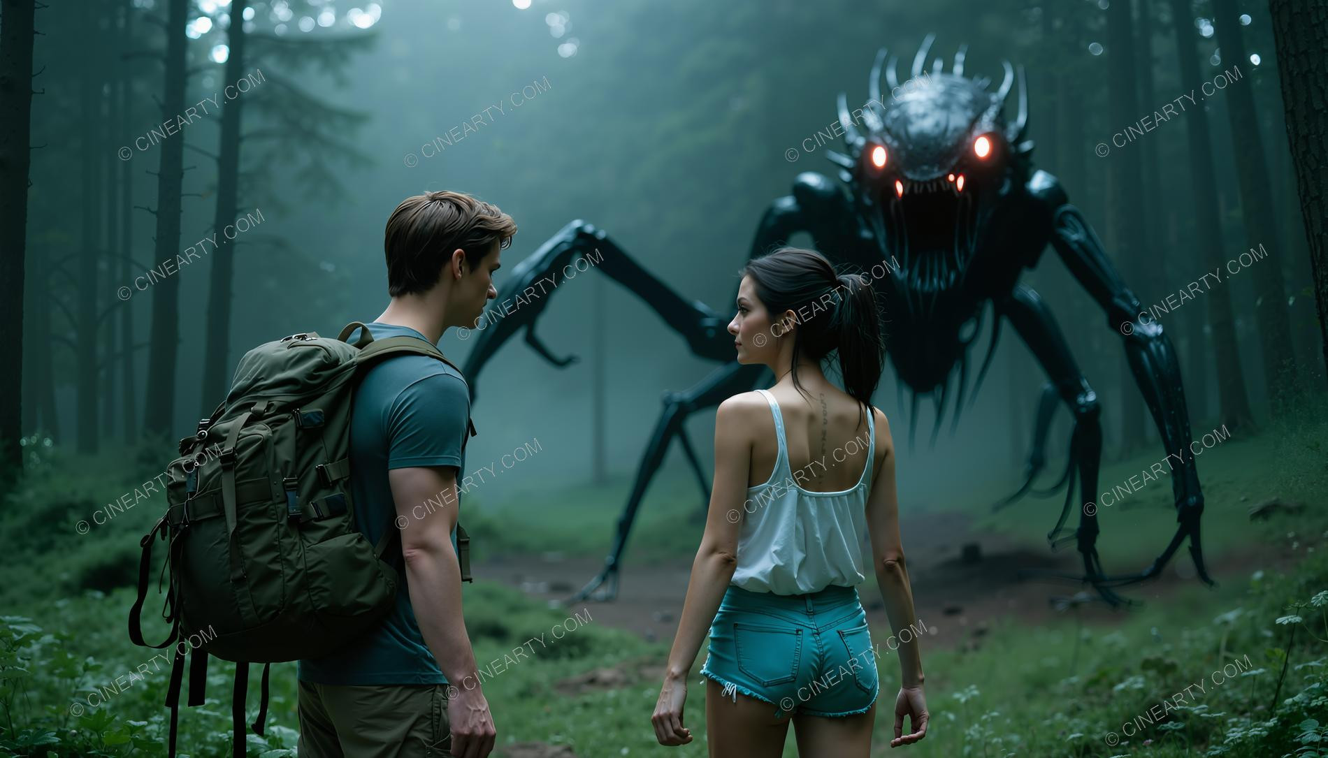 Tourists and the Mutant Spider 38577