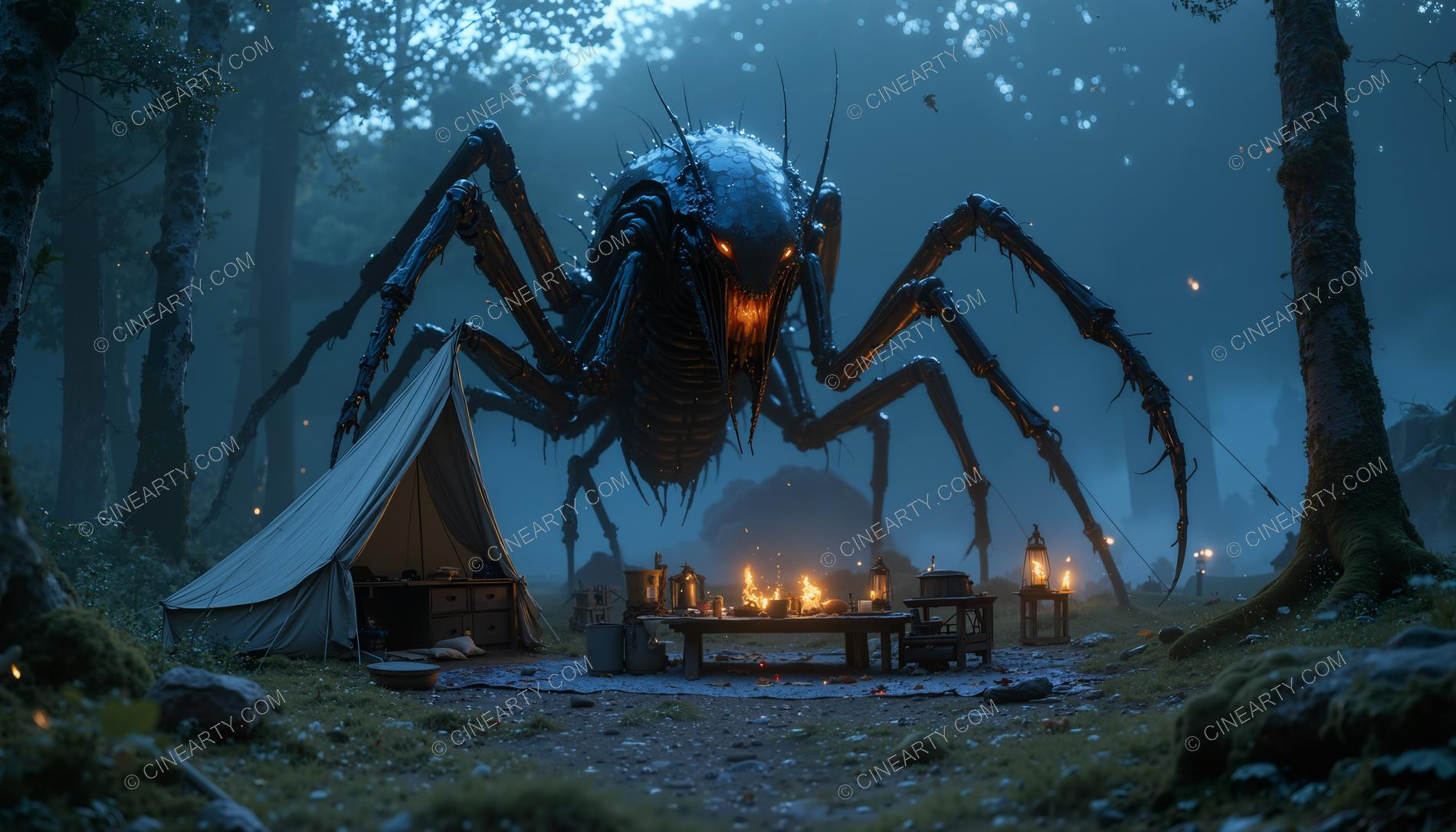 Tourists and the Mutant Spider 95680