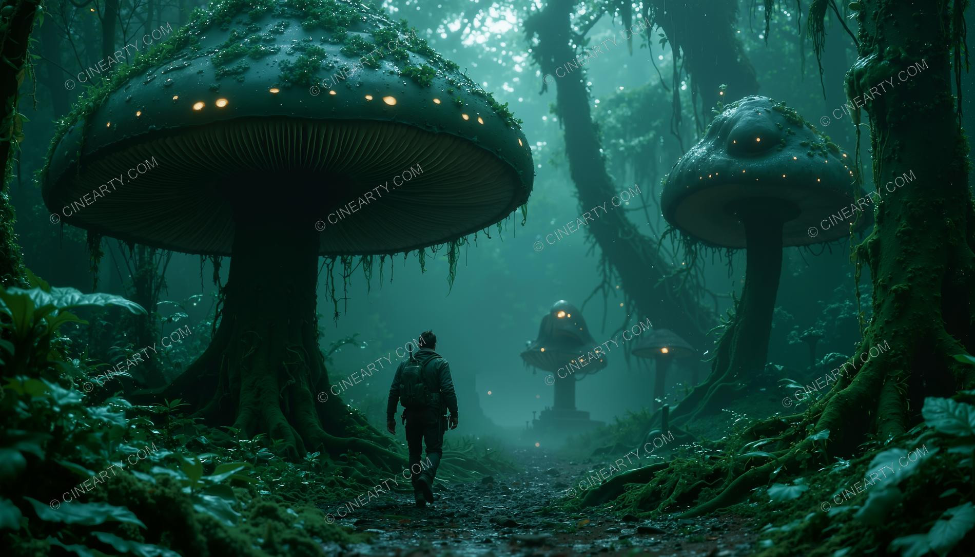 Forest with Radiation-Mutated Mushrooms 67451