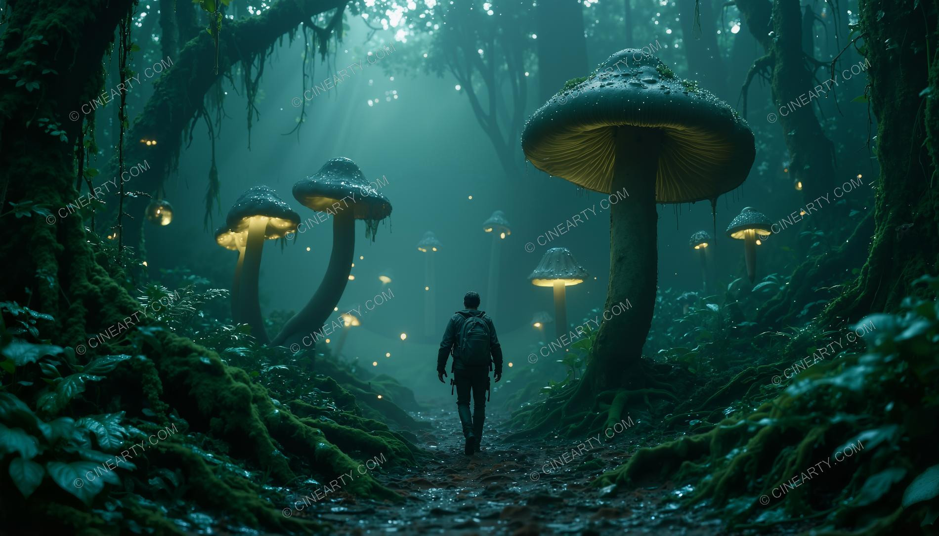 Forest with Radiation-Mutated Mushrooms 00274