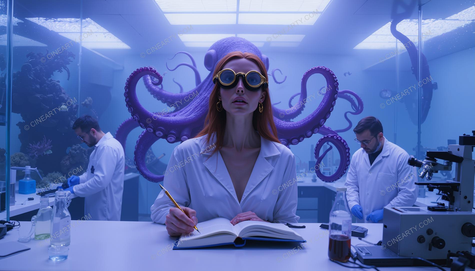 Portrait of a Beautiful Lone Scientist 95868