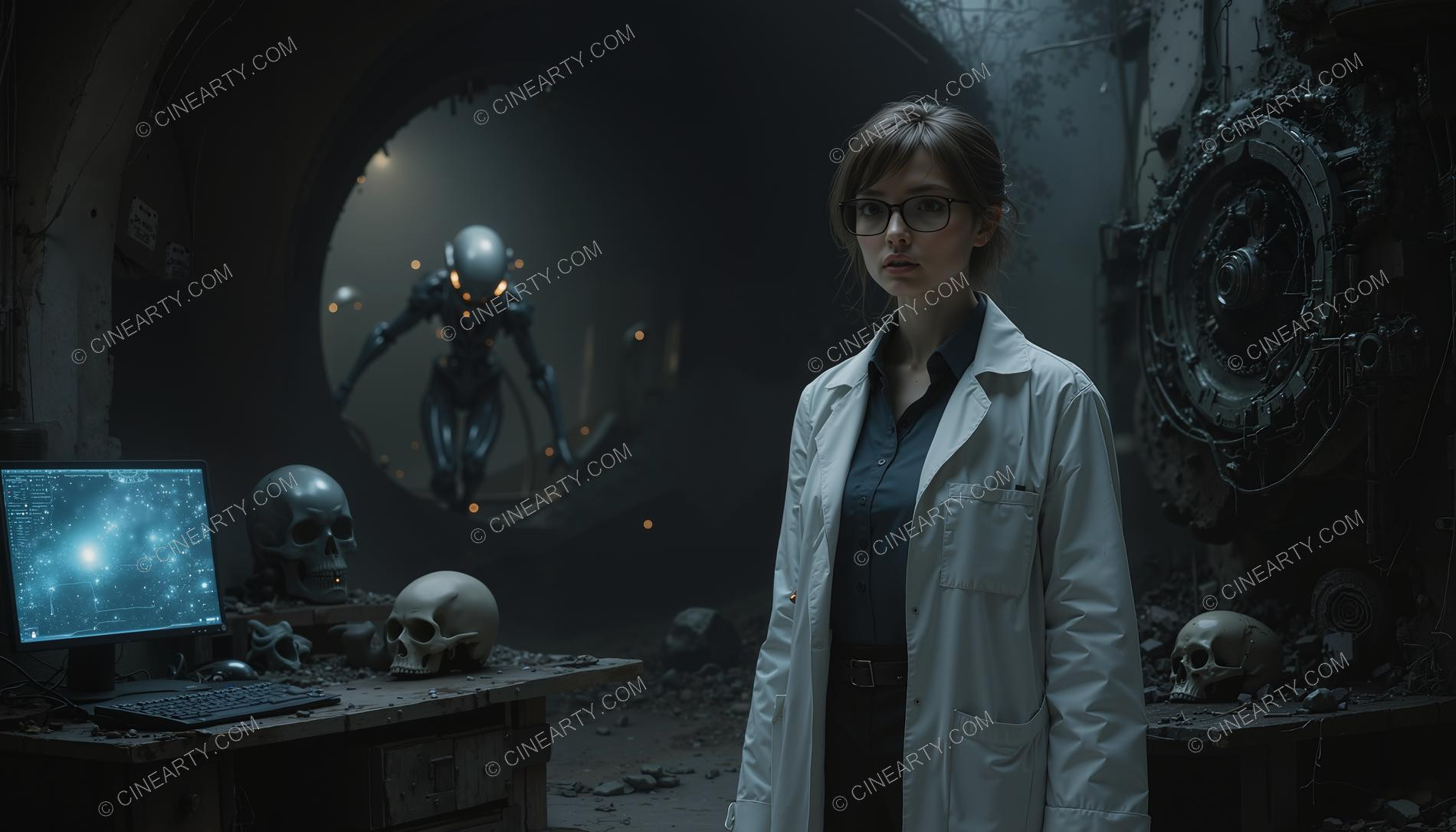 Portrait of a Beautiful Lone Scientist 57094
