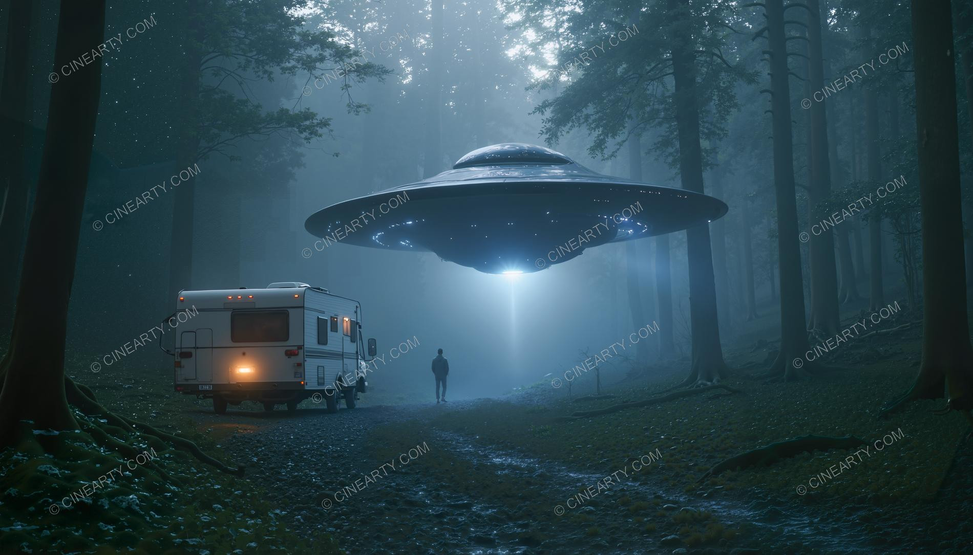 Flying Saucer Encounter During a Camper Journey 94326