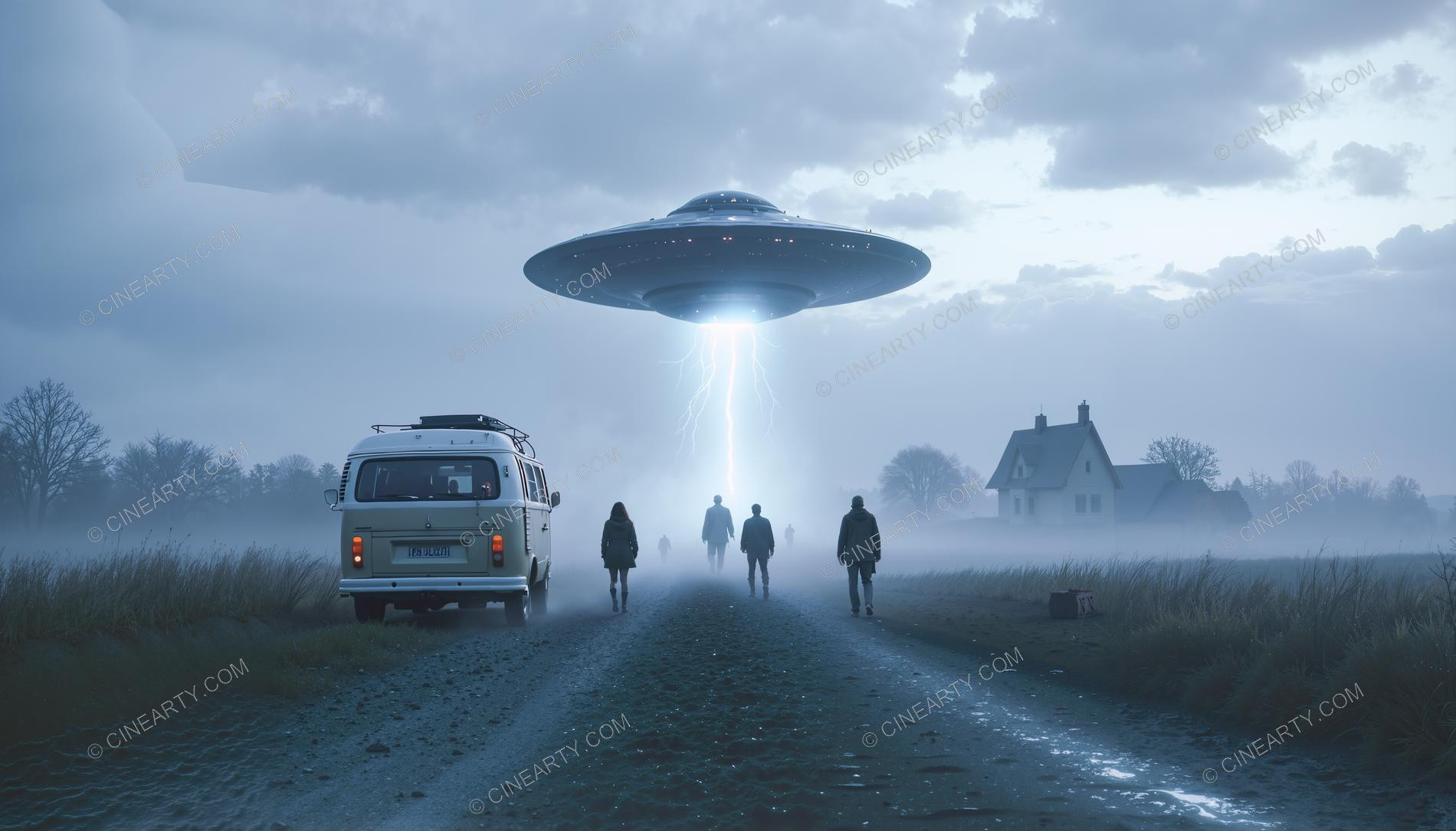 Flying Saucer Encounter During a Camper Journey 24110
