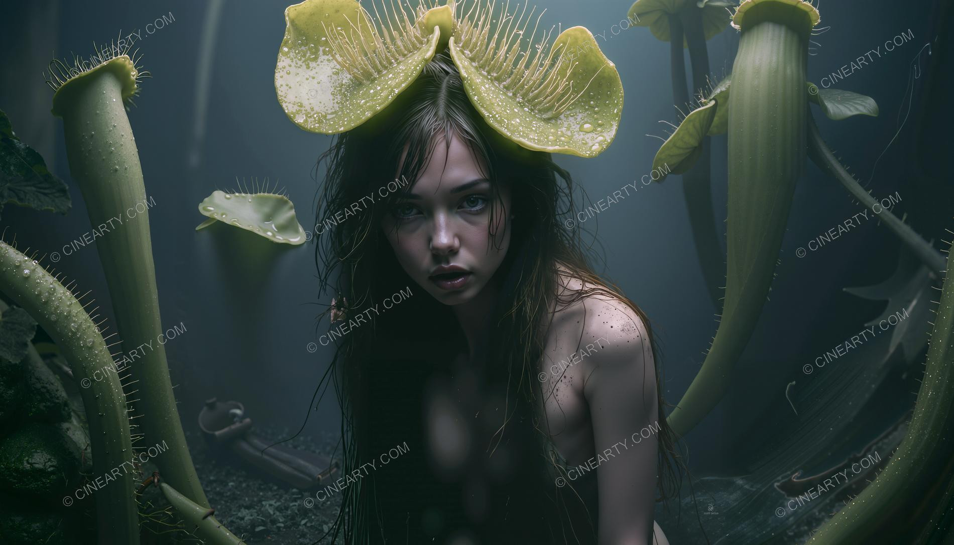 Girl-Plant Hybrid with Venus Flytrap and Pitcher 90653