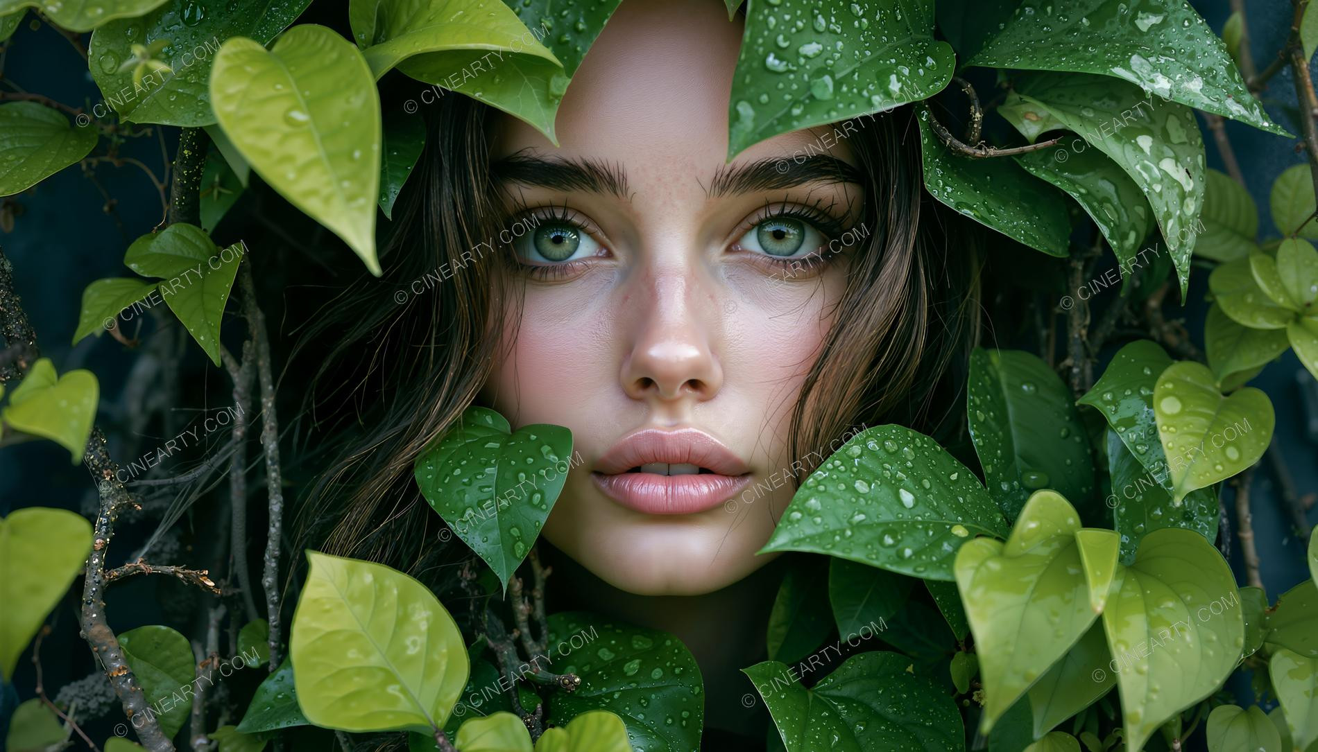 Portrait of a Girl in Symbiosis with Plants 2 37913