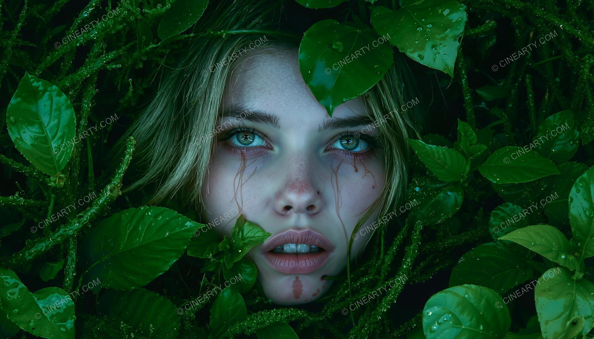 Portrait of a Girl in Symbiosis with Plants 2 43731
