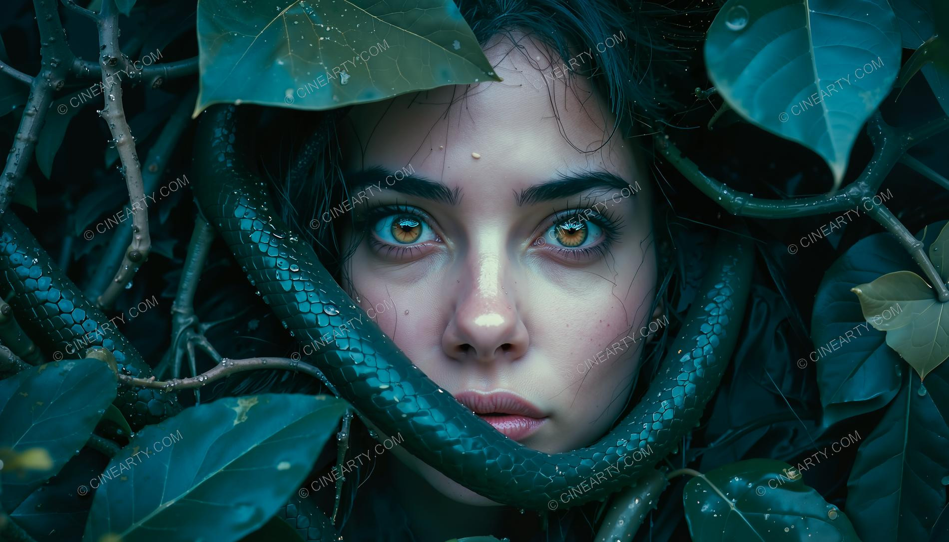 Portrait of a Girl in Symbiosis with Plants 2 22876