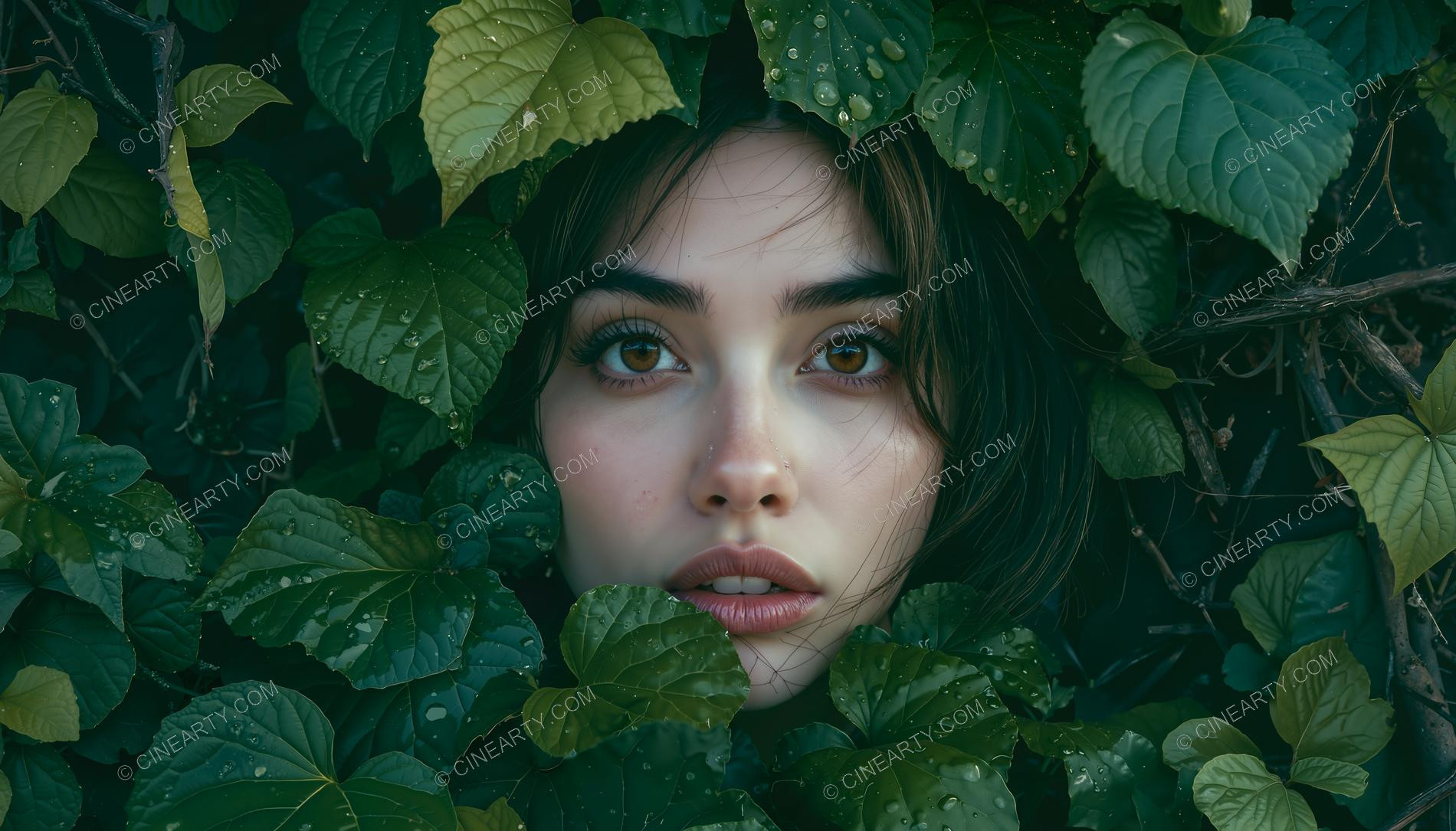 Portrait of a Girl in Symbiosis with Plants 2 35111