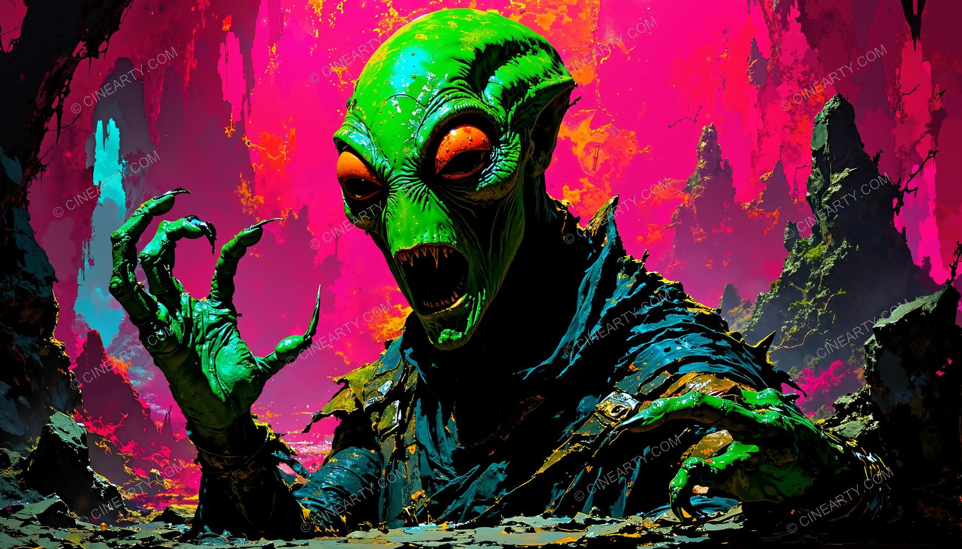Alien Psychedelic Portrait 16857