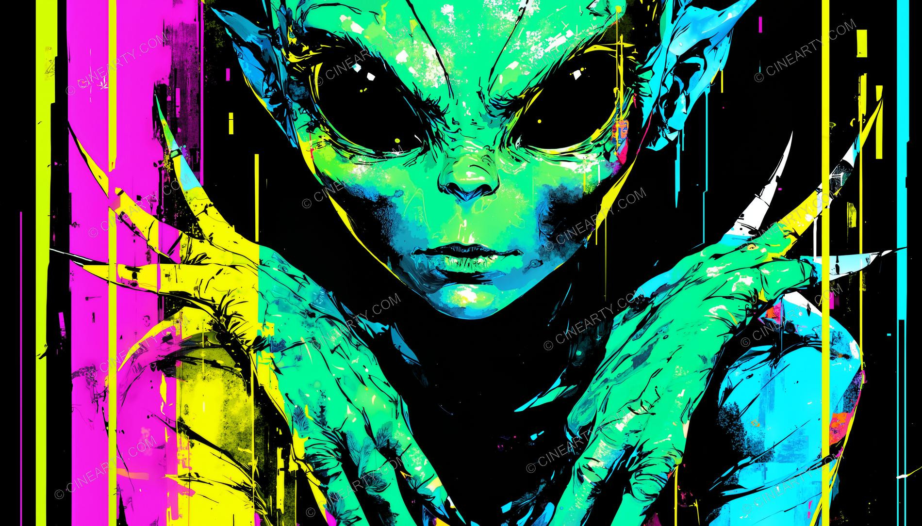 Alien Psychedelic Portrait 98046