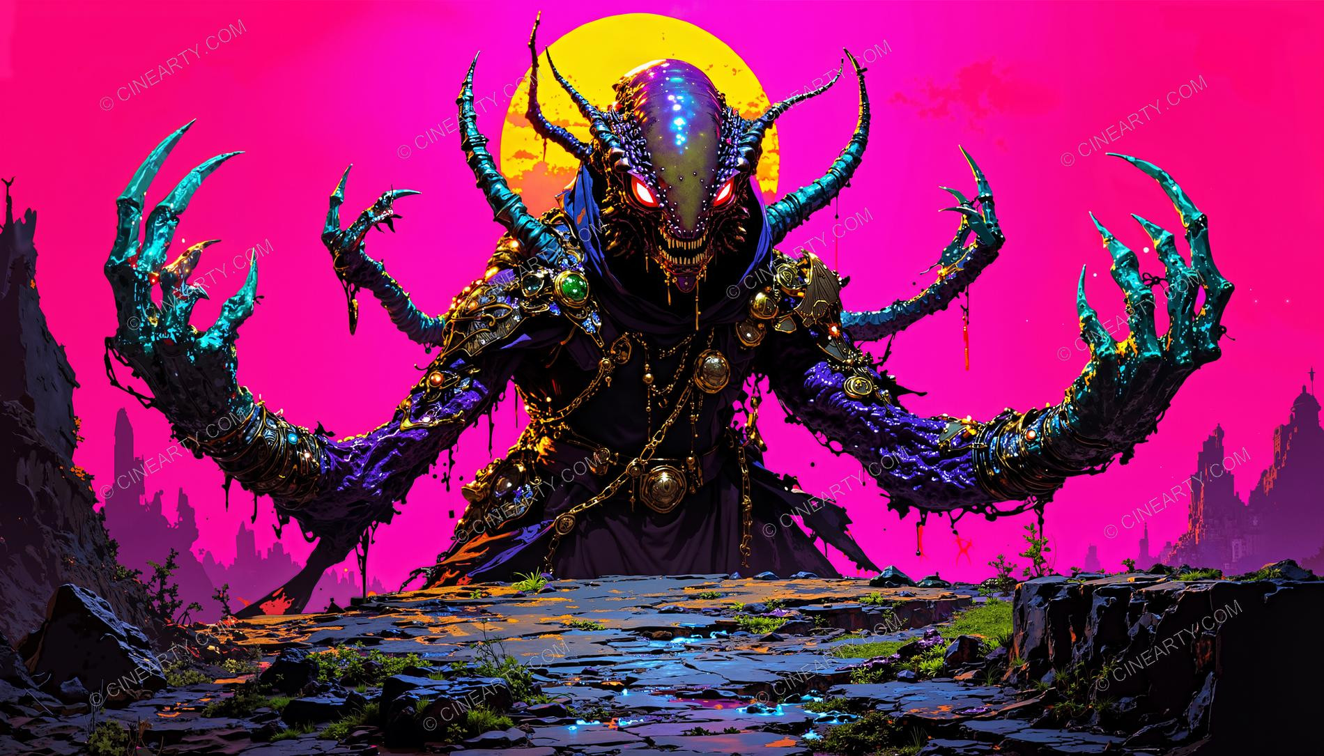 Alien Psychedelic Portrait 20783