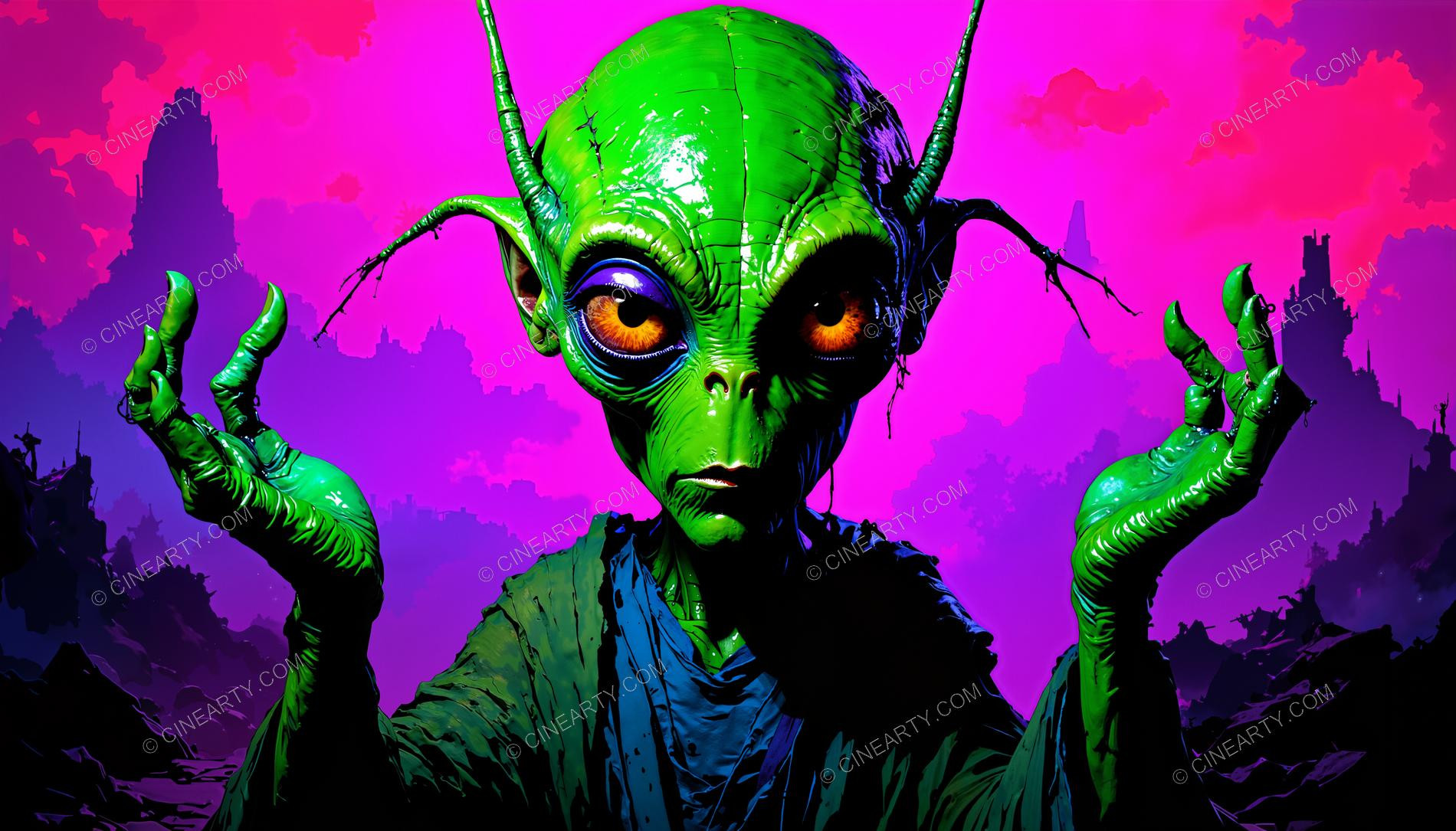 Alien Psychedelic Portrait 09904