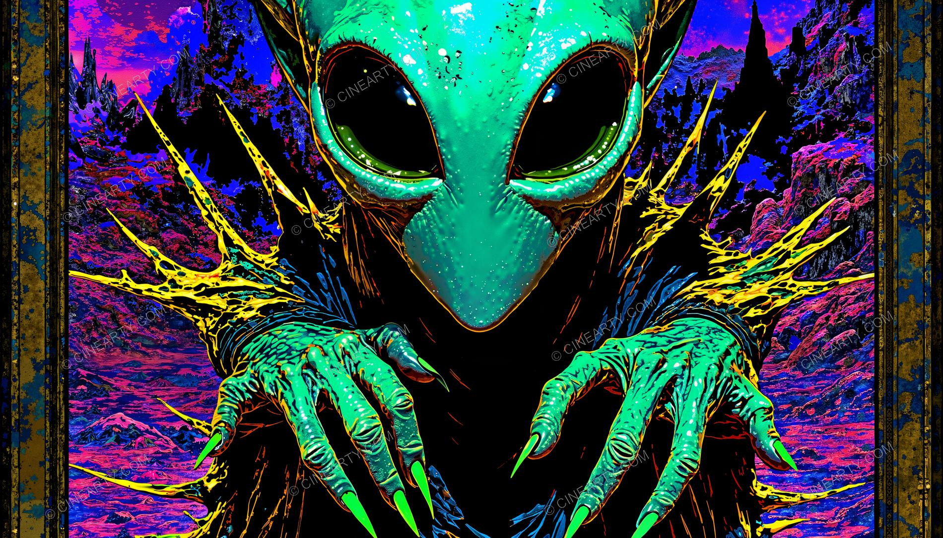 Alien Psychedelic Portrait 32278