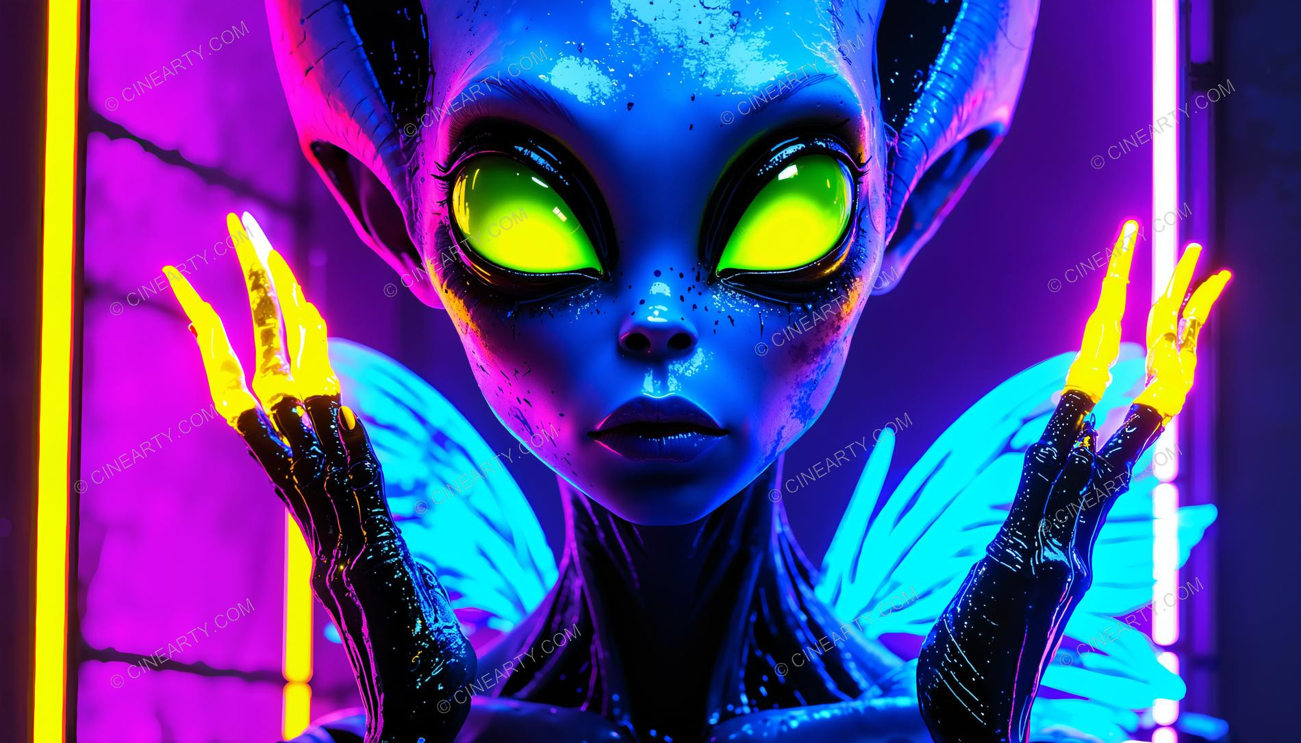 Alien Psychedelic Portrait 25620
