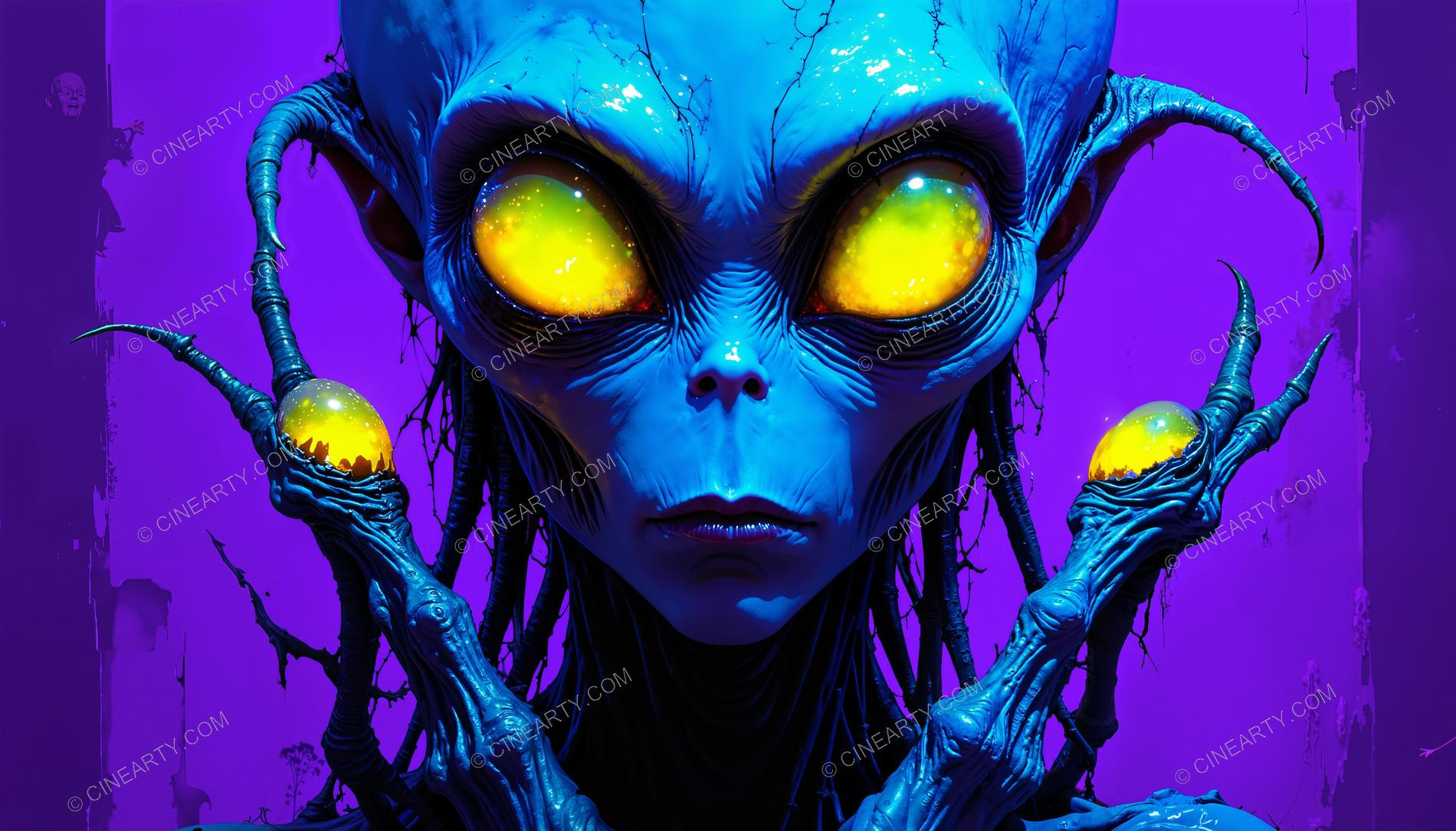 Alien Psychedelic Portrait 17016