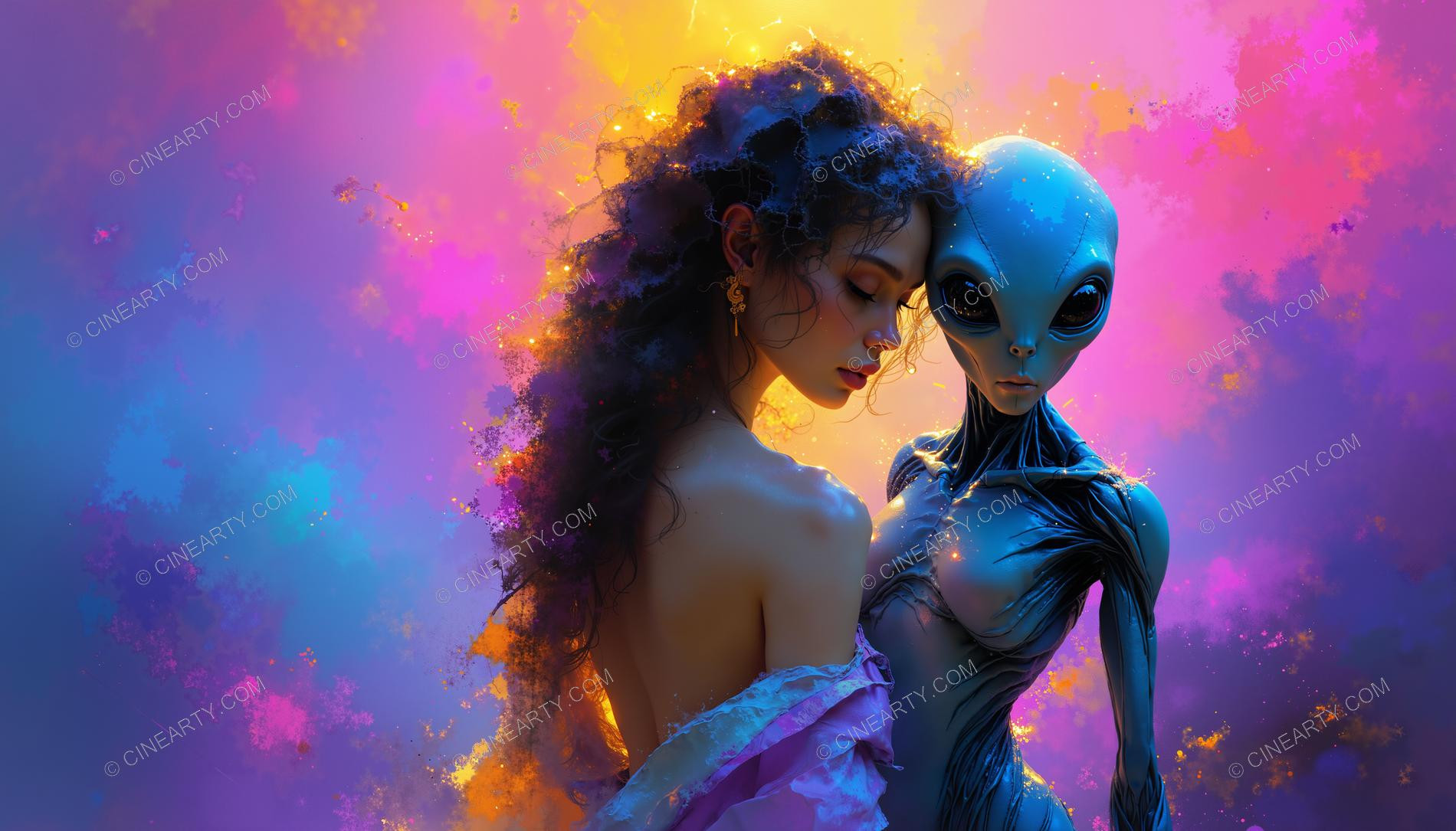 Human and Alien Couple Portrait 04778