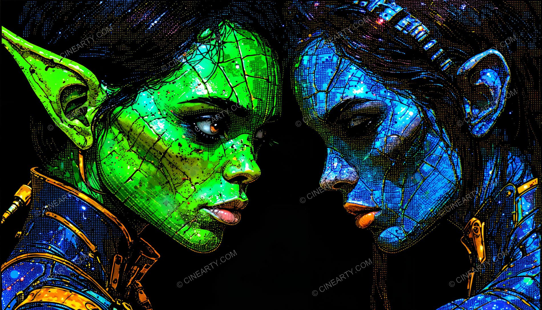 Human and Alien Couple Portrait 43500