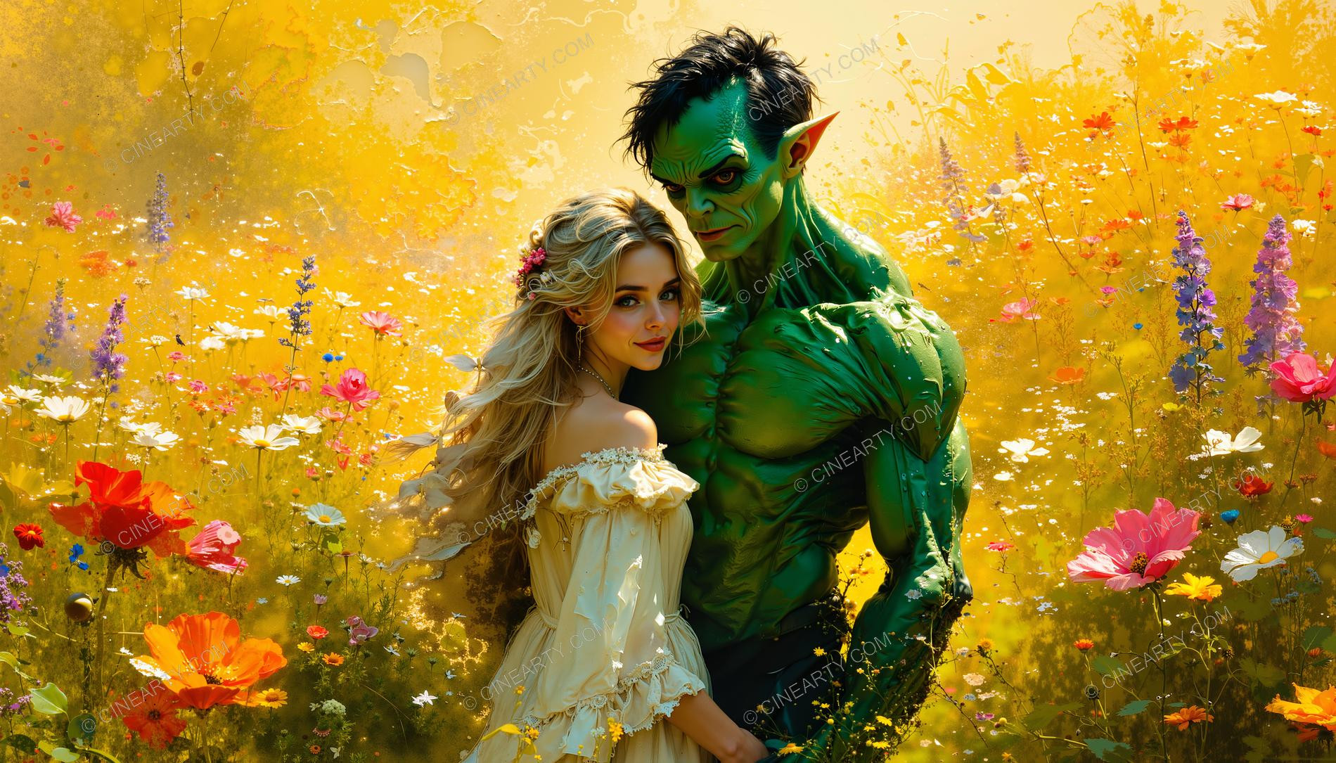 Human and Alien Couple Portrait 03316