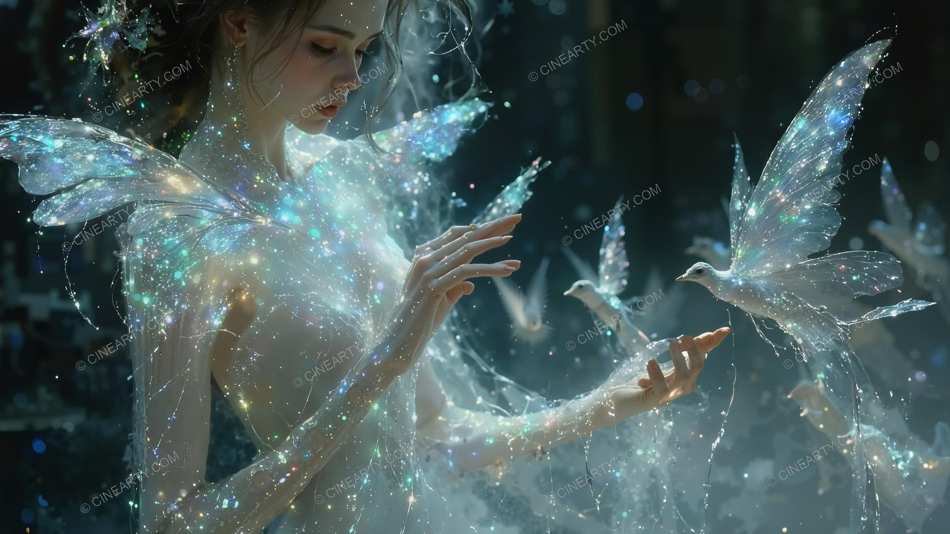 Girls with Butterflies 26998