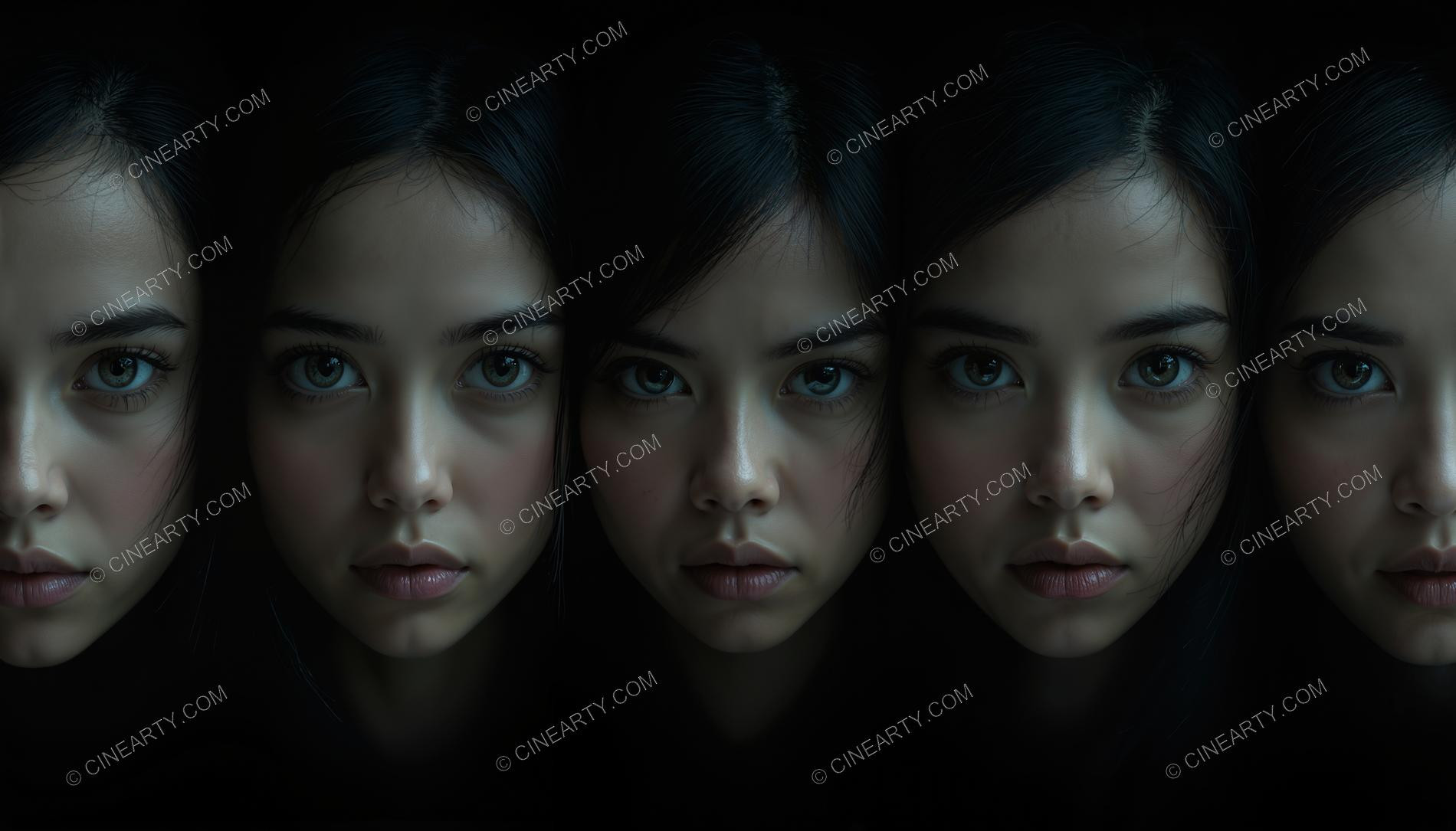 Portrait of Five Beautiful Girls 39067