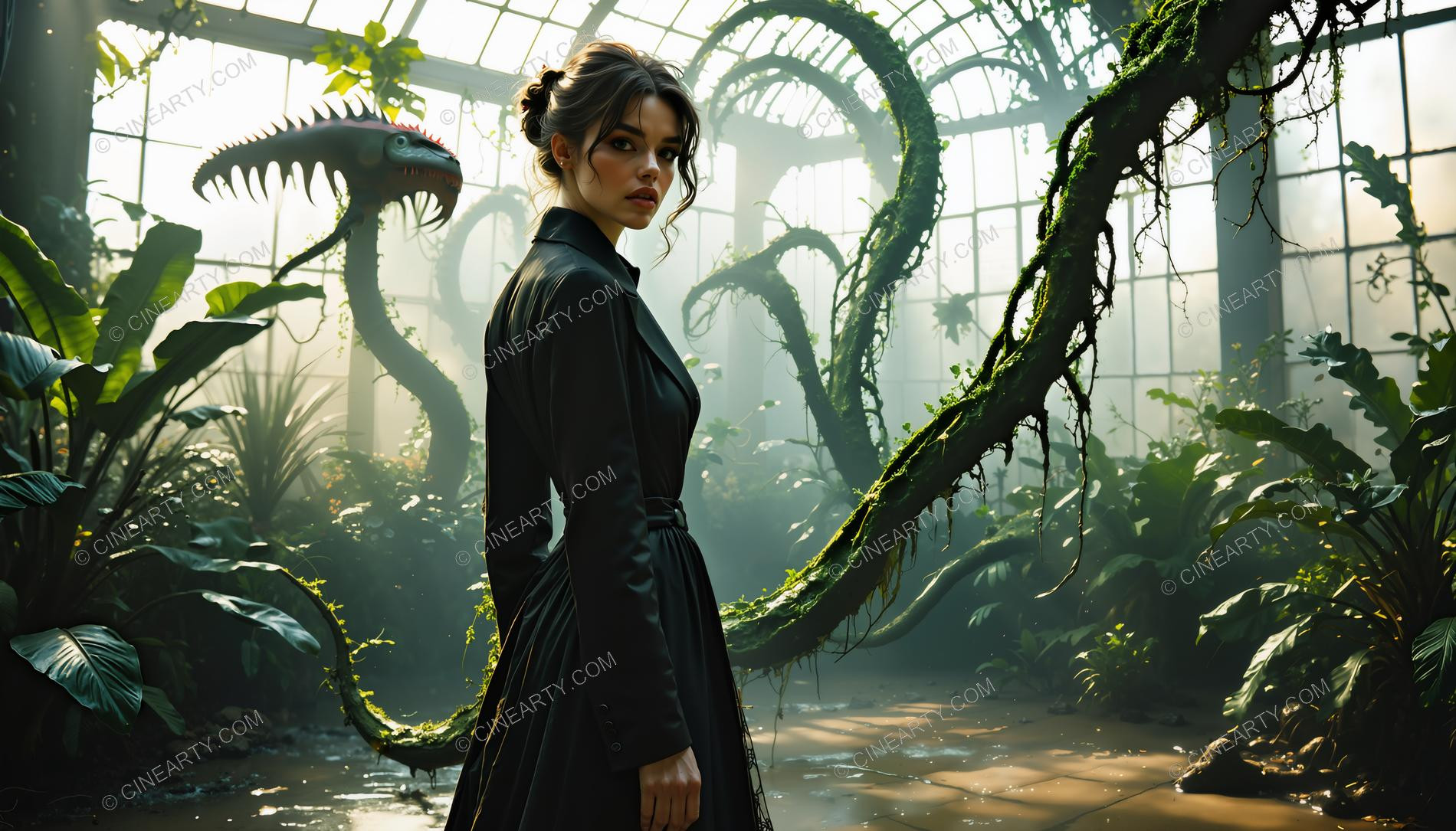 Beautiful Girl in a Greenhouse 86107