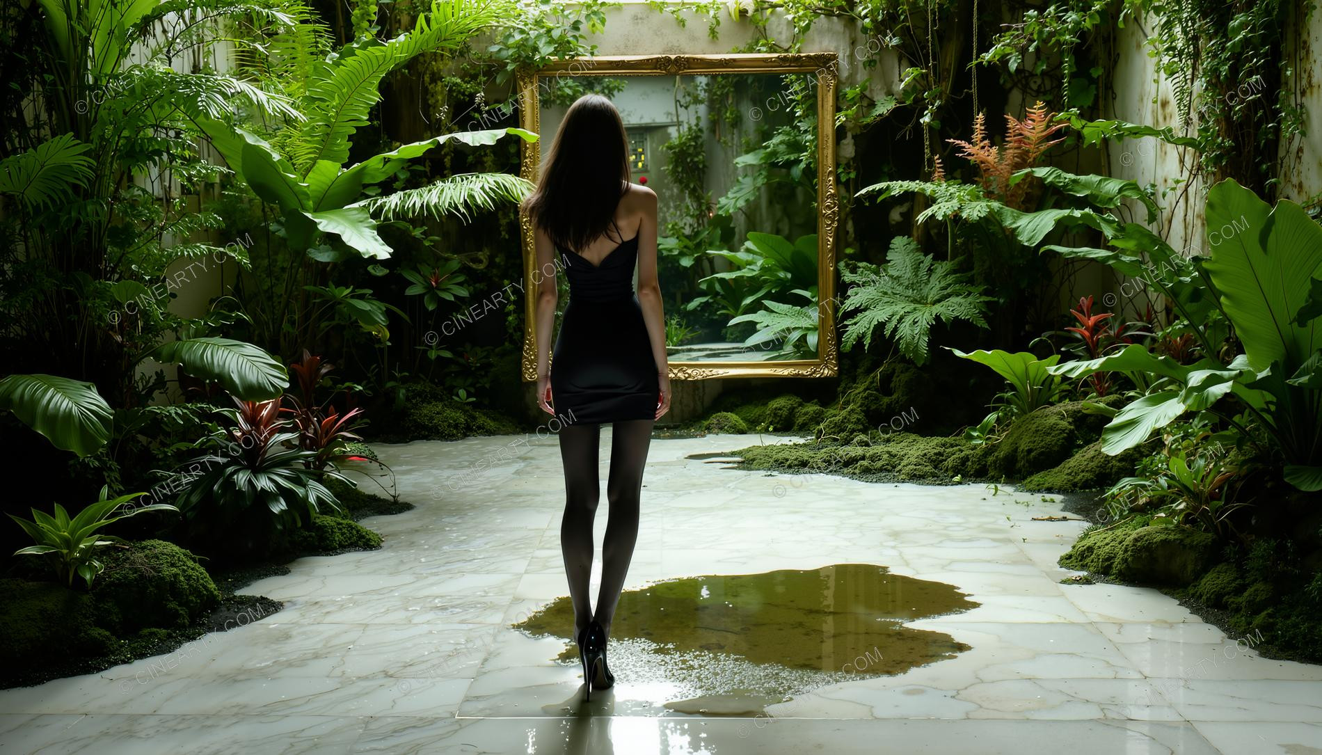Beautiful Girl in a Greenhouse 87996