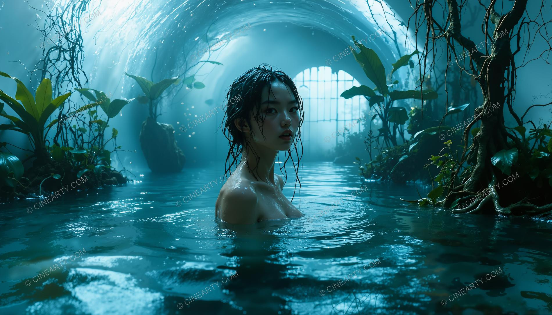 Beautiful Girl in a Greenhouse 16715