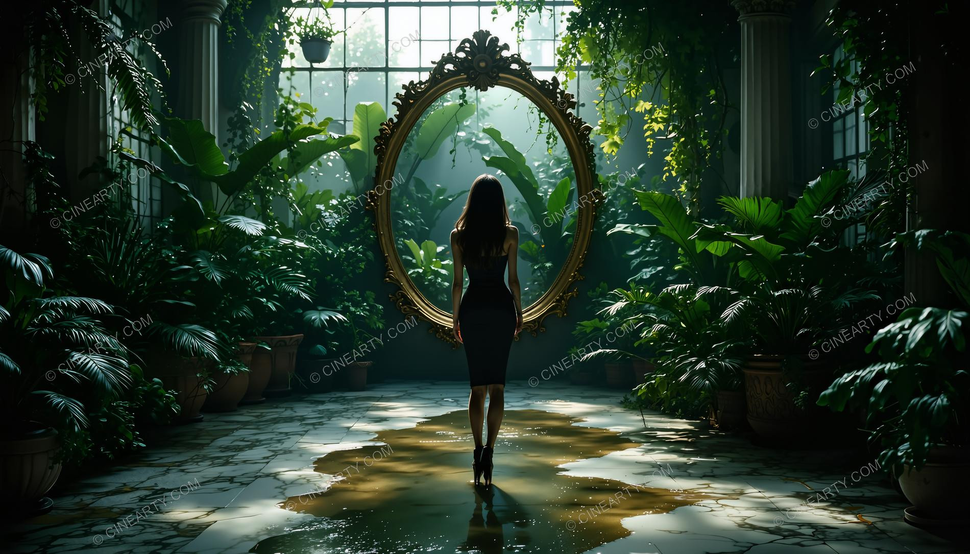 Beautiful Girl in a Greenhouse 73994