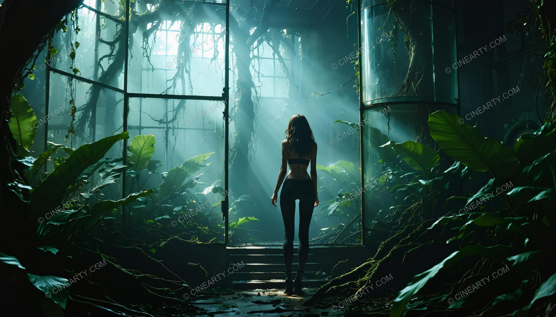 Beautiful Girl in a Greenhouse 49095