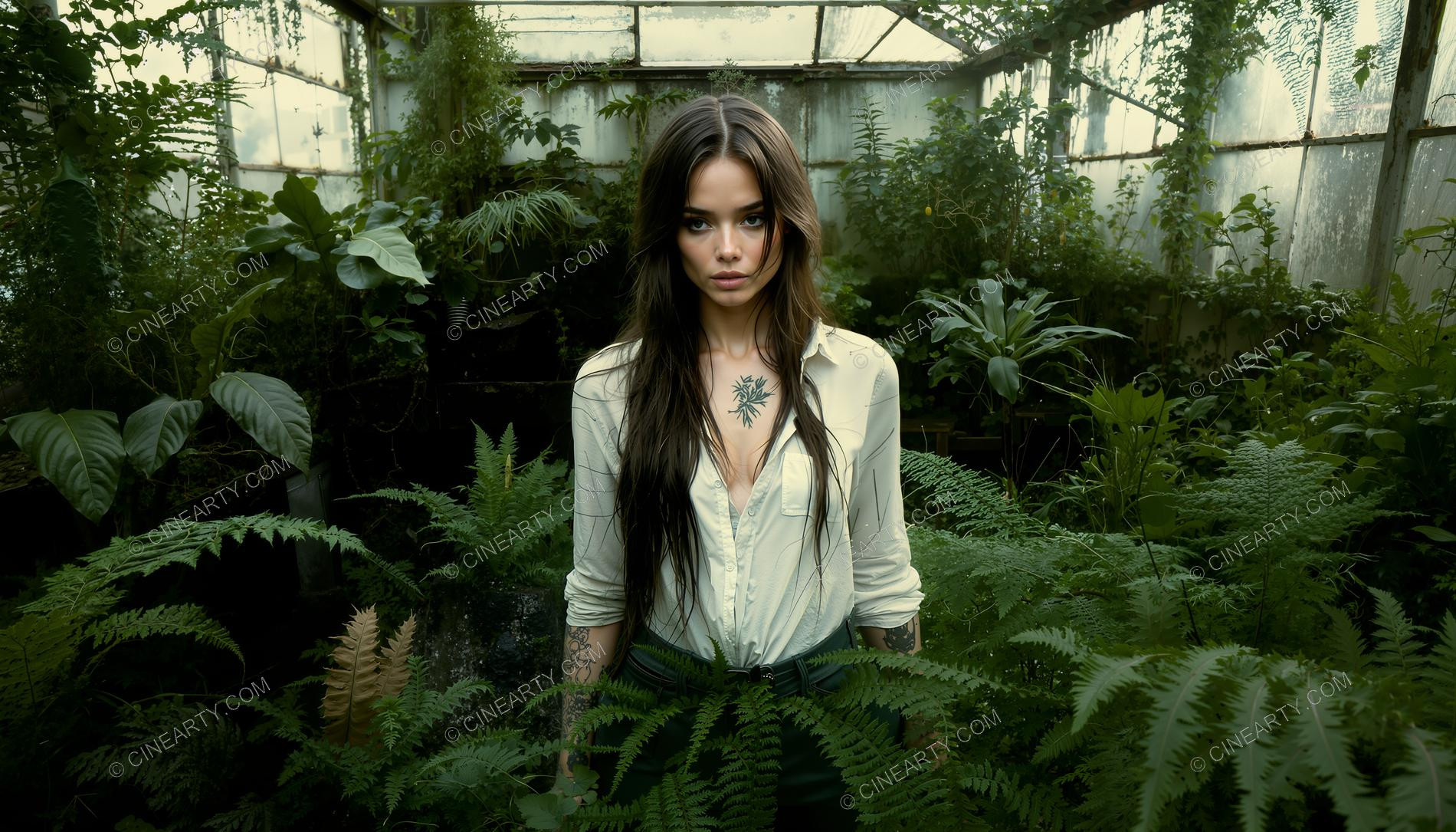 Beautiful Girl in a Greenhouse 98102