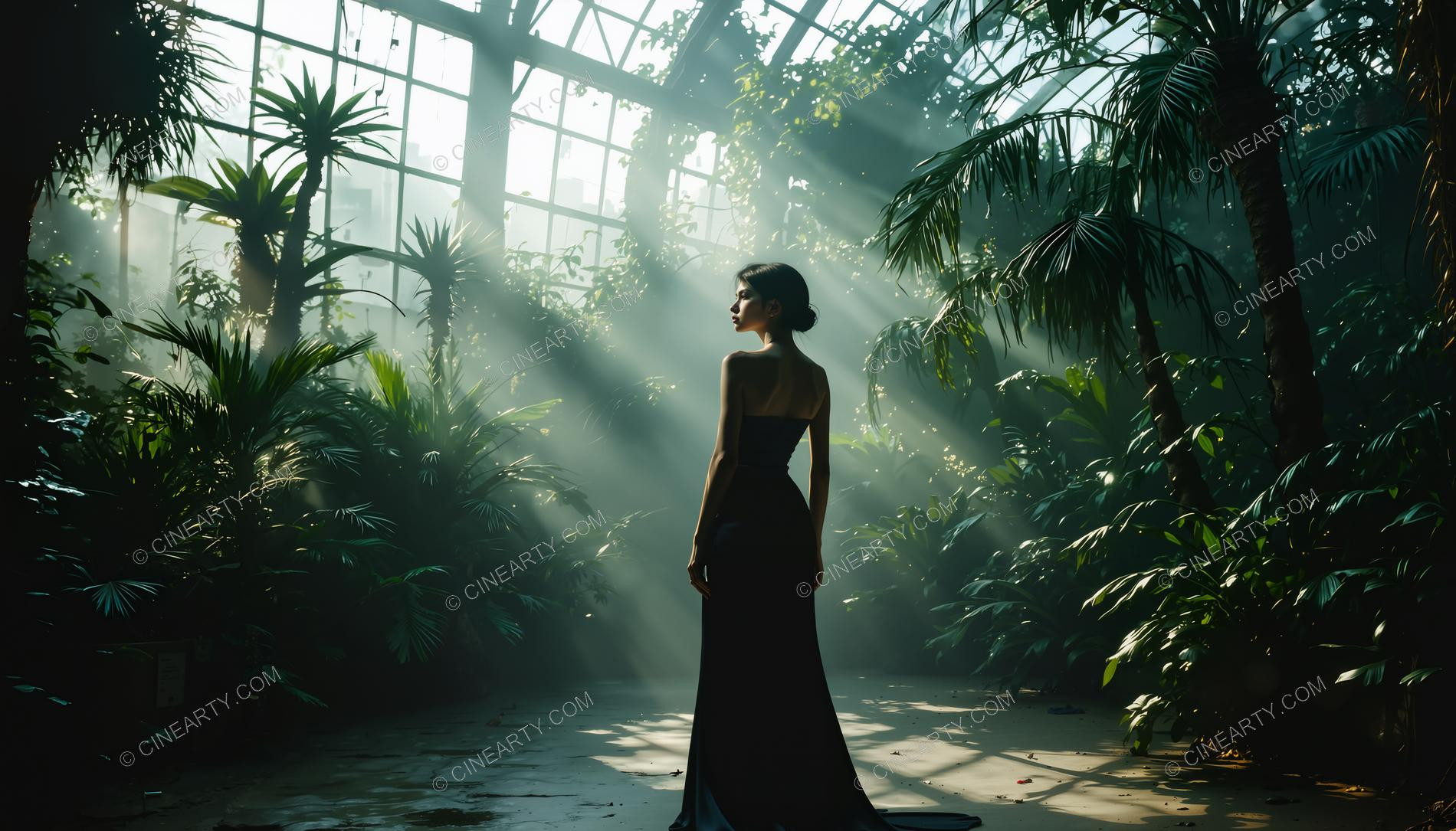 Beautiful Girl in a Greenhouse 48049