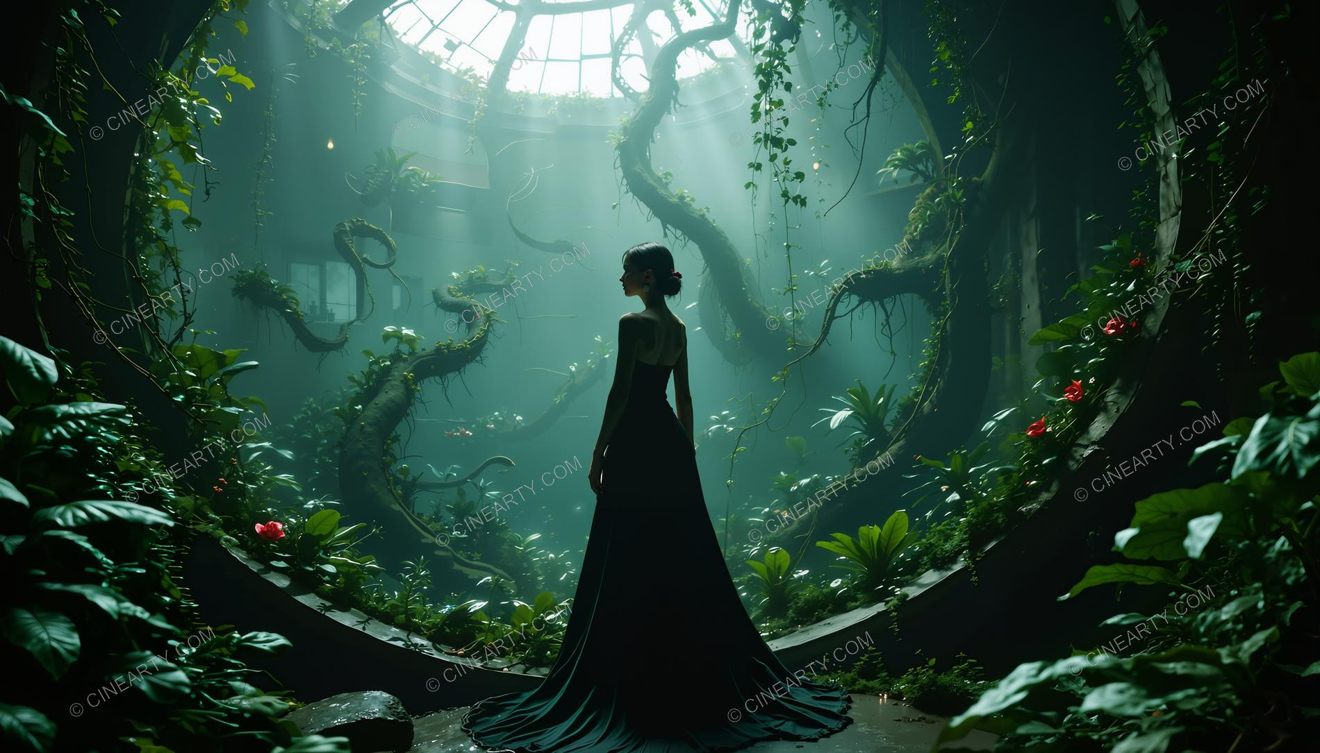 Beautiful Girl in a Greenhouse 38138