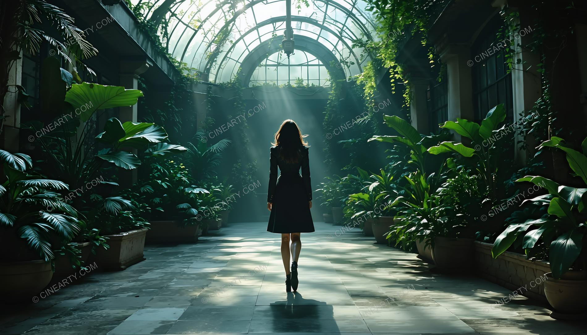 Beautiful Girl in a Greenhouse 87405