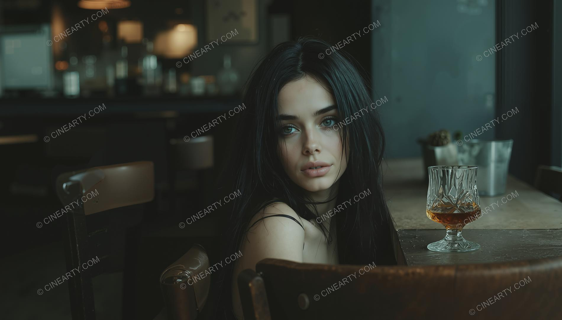Beautiful Girl in Bar 21706