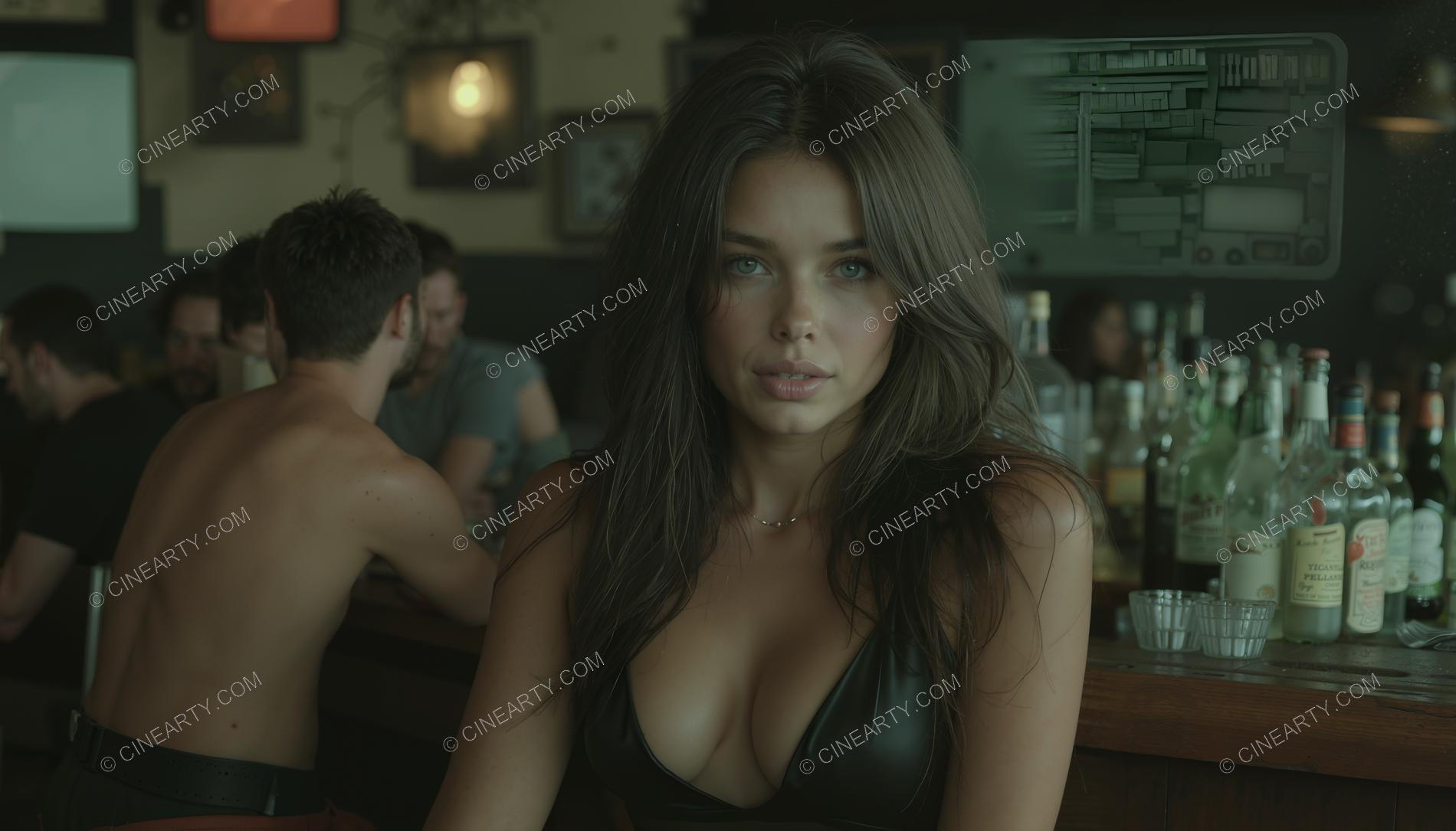 Beautiful Girl in Bar 91293
