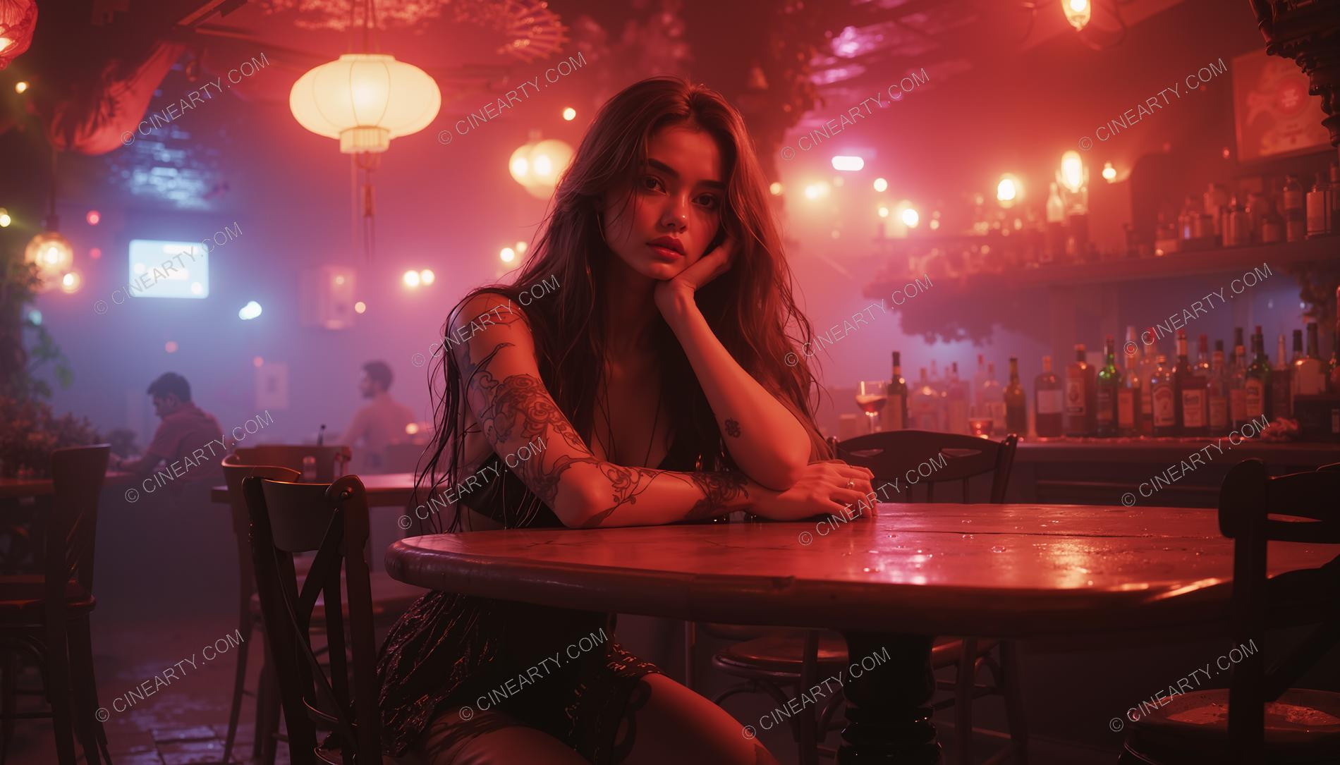 Beautiful Girl in Pink Bar 89081