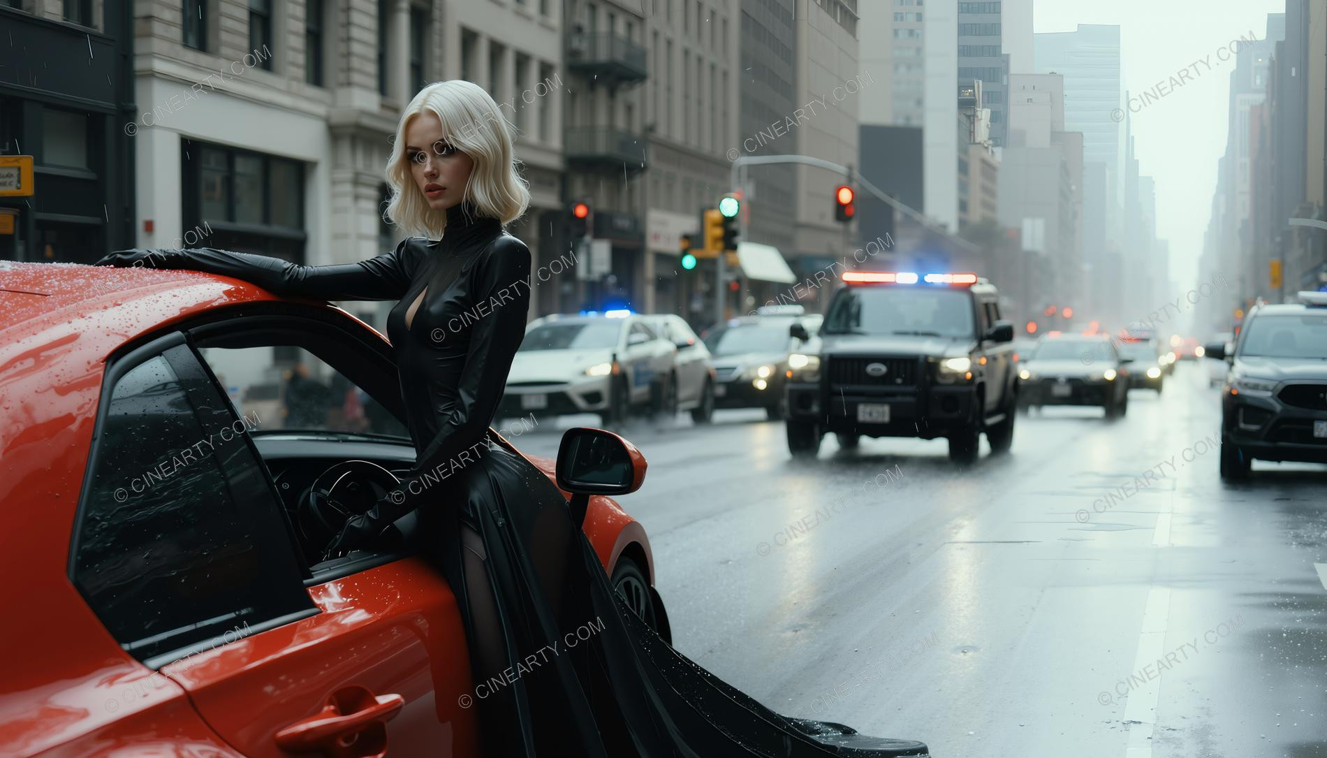 Beautiful Modern Girls and Police 28502