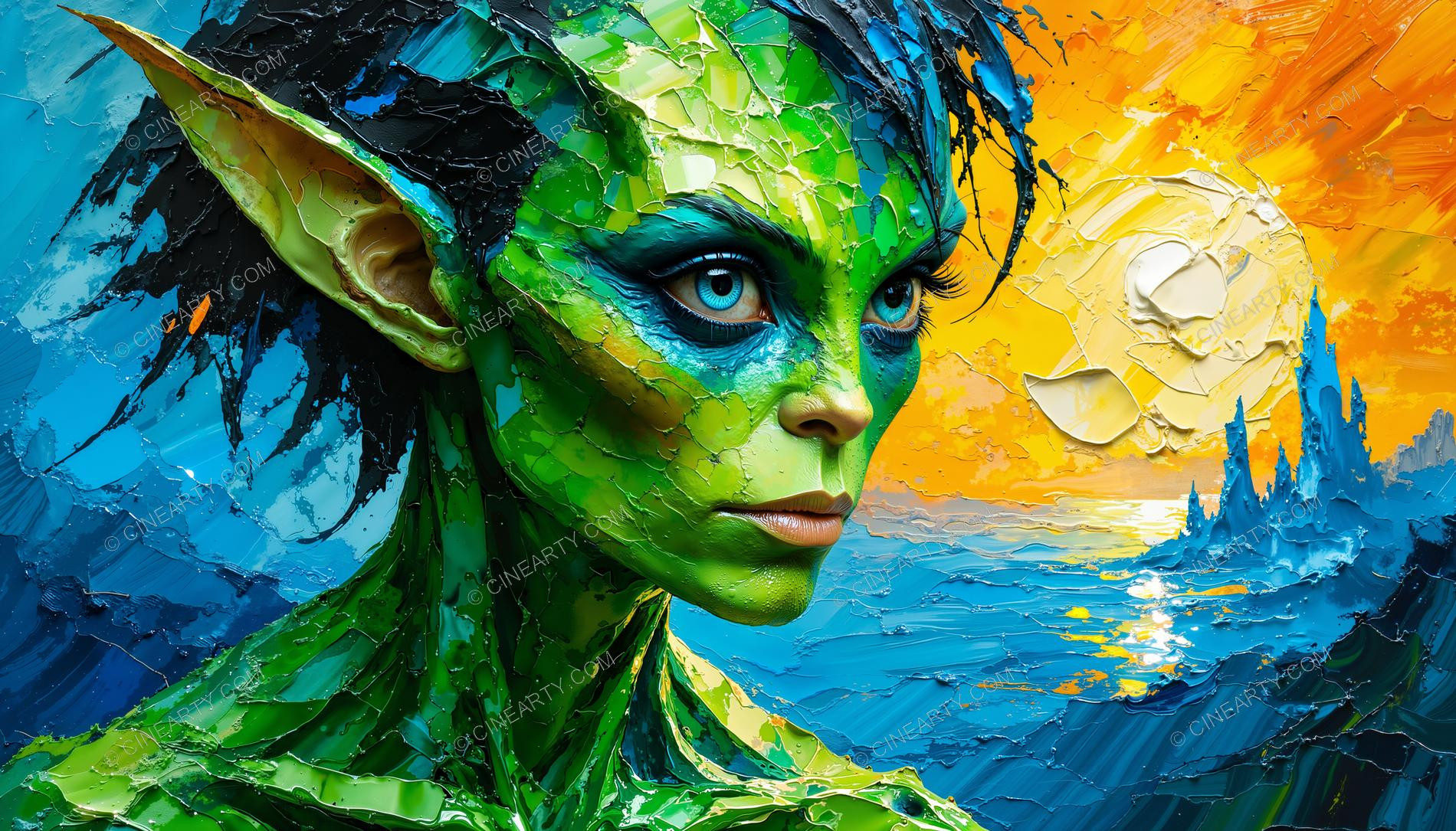 Beautiful Elf Close-up Portrait 36966