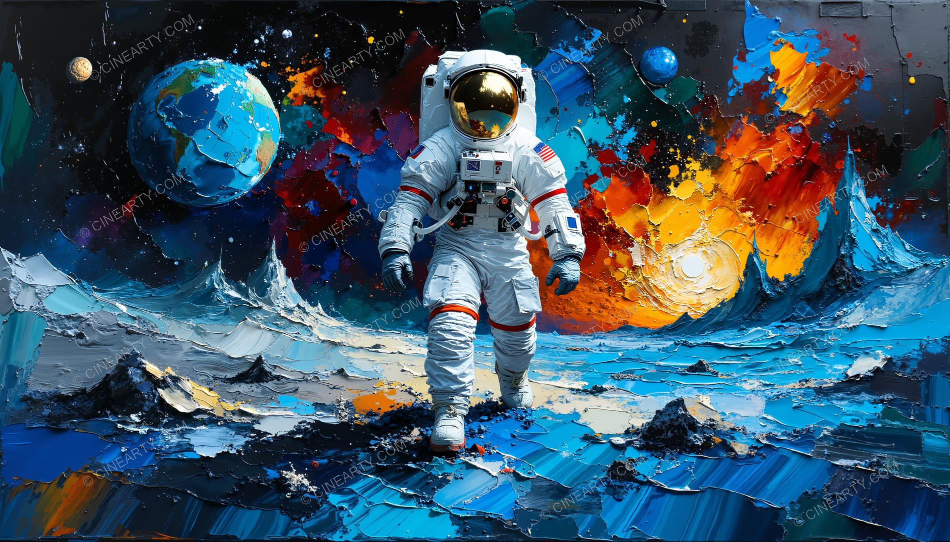 Astronaut in outer space 16239