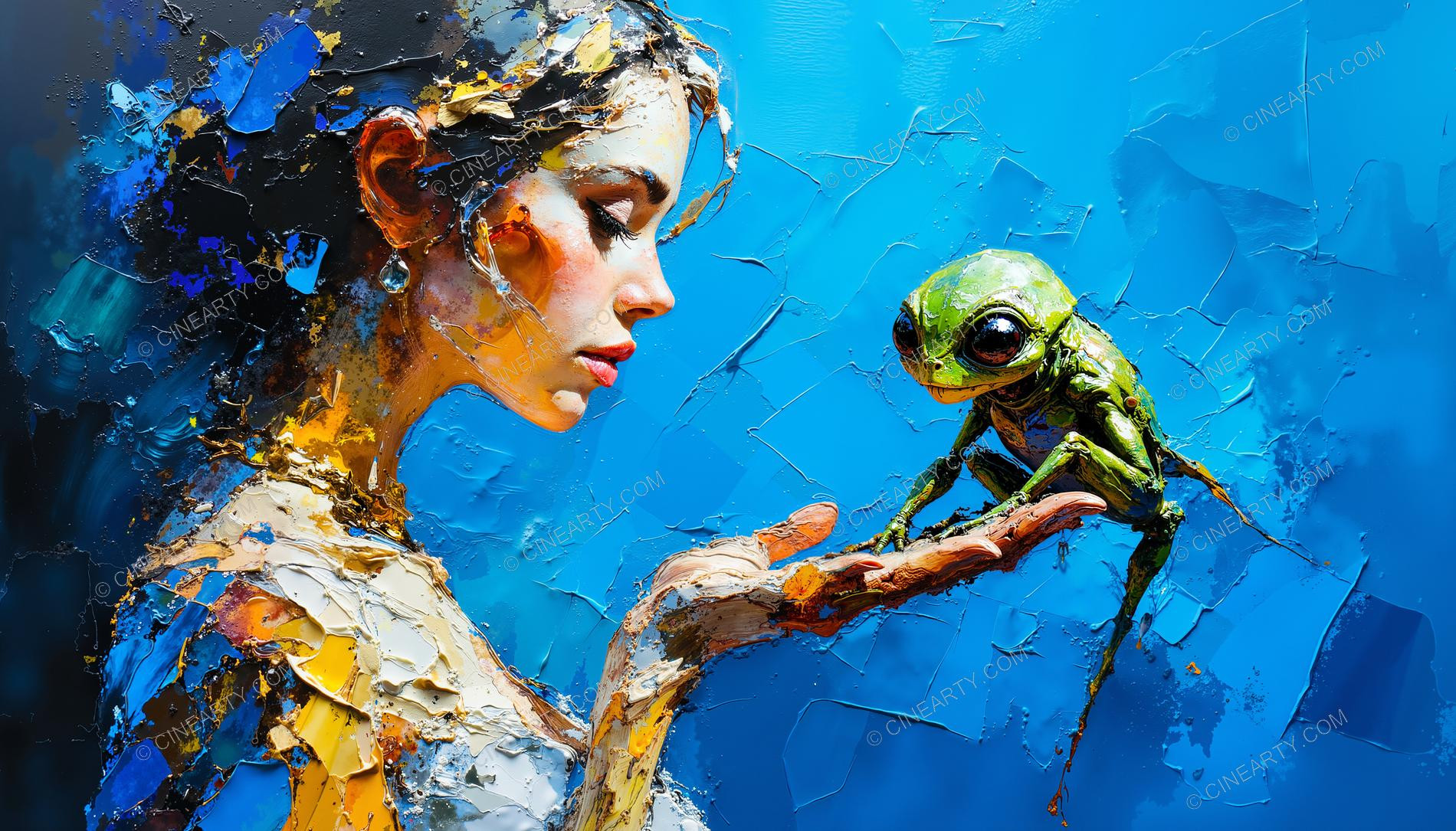 Beautifu Woman with Small Creature 00644