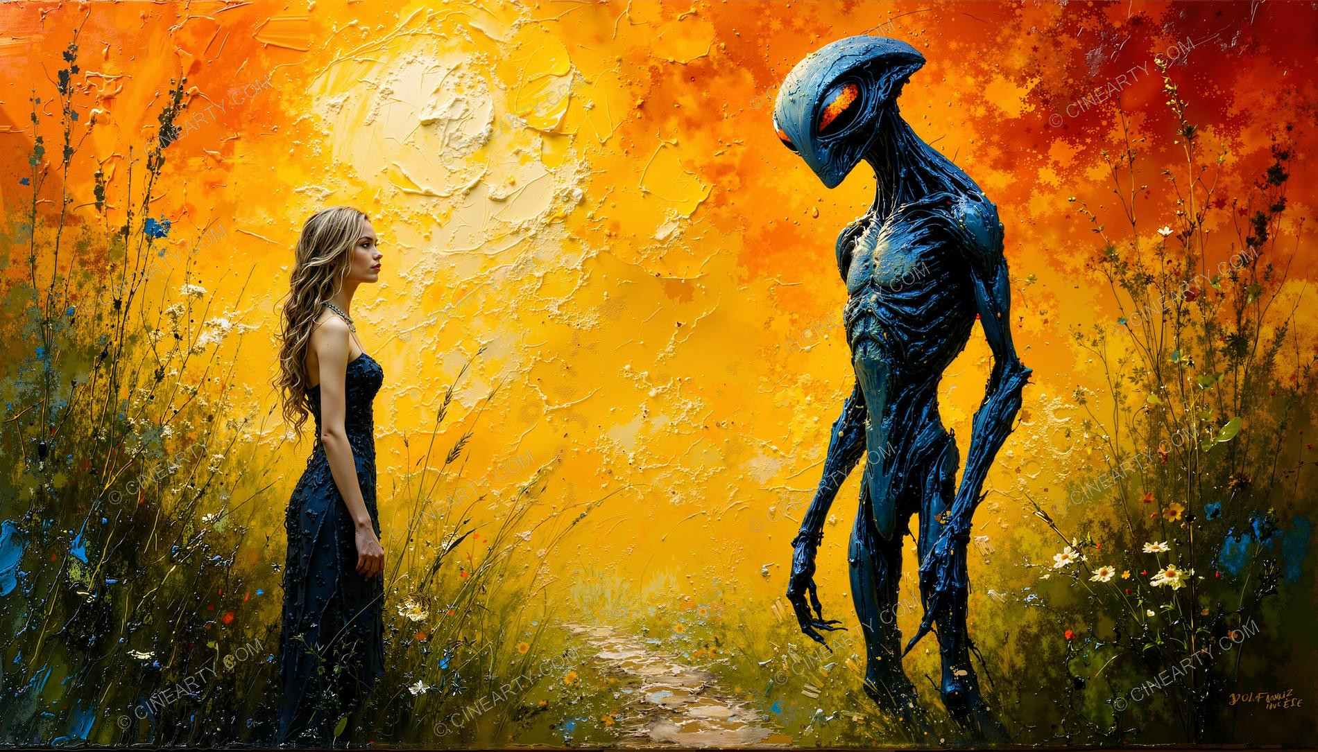 Gril meet Alien 11097