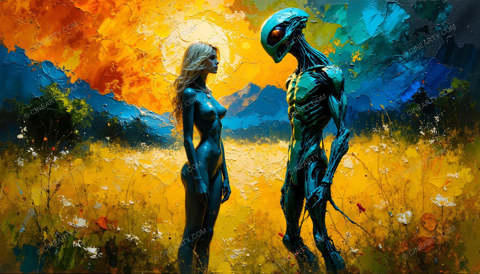 Gril meet Alien 77695