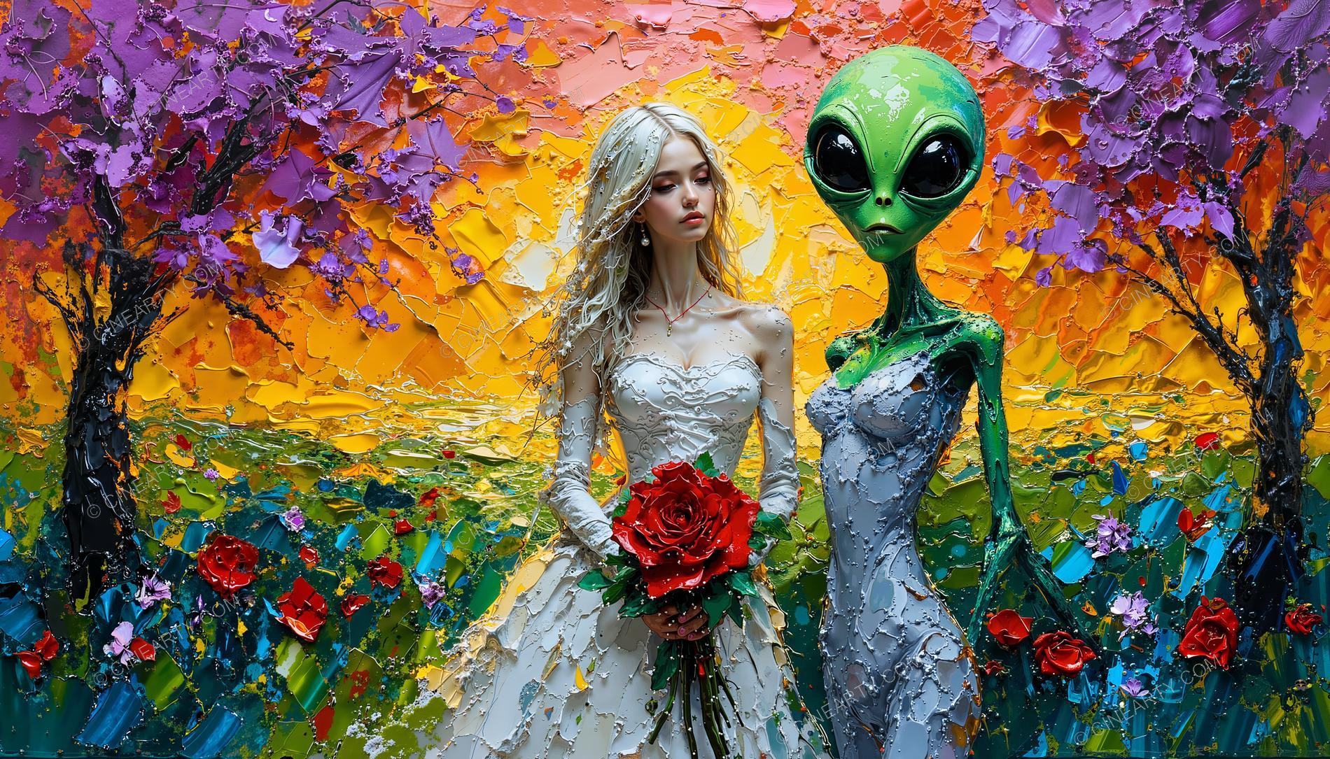 Gril meet Alien 80224